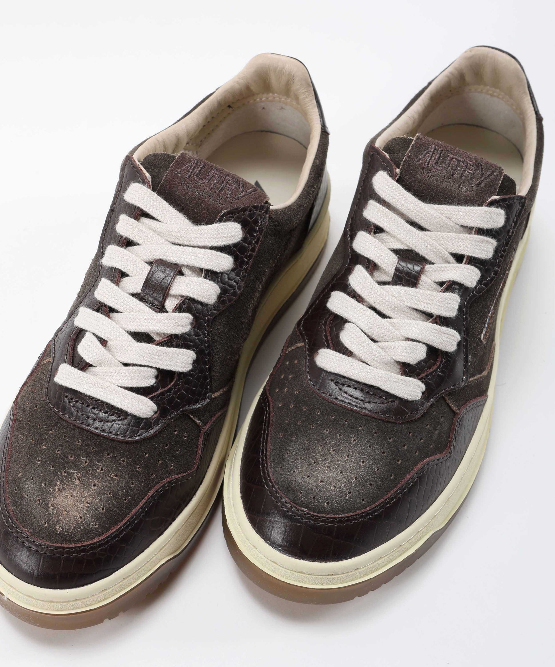 Sneakers AUTRY SNEAKERS MEDALIST LOW IN SUEDE E PELLE MUSTANG E MARRONE Marrone | AUTRY