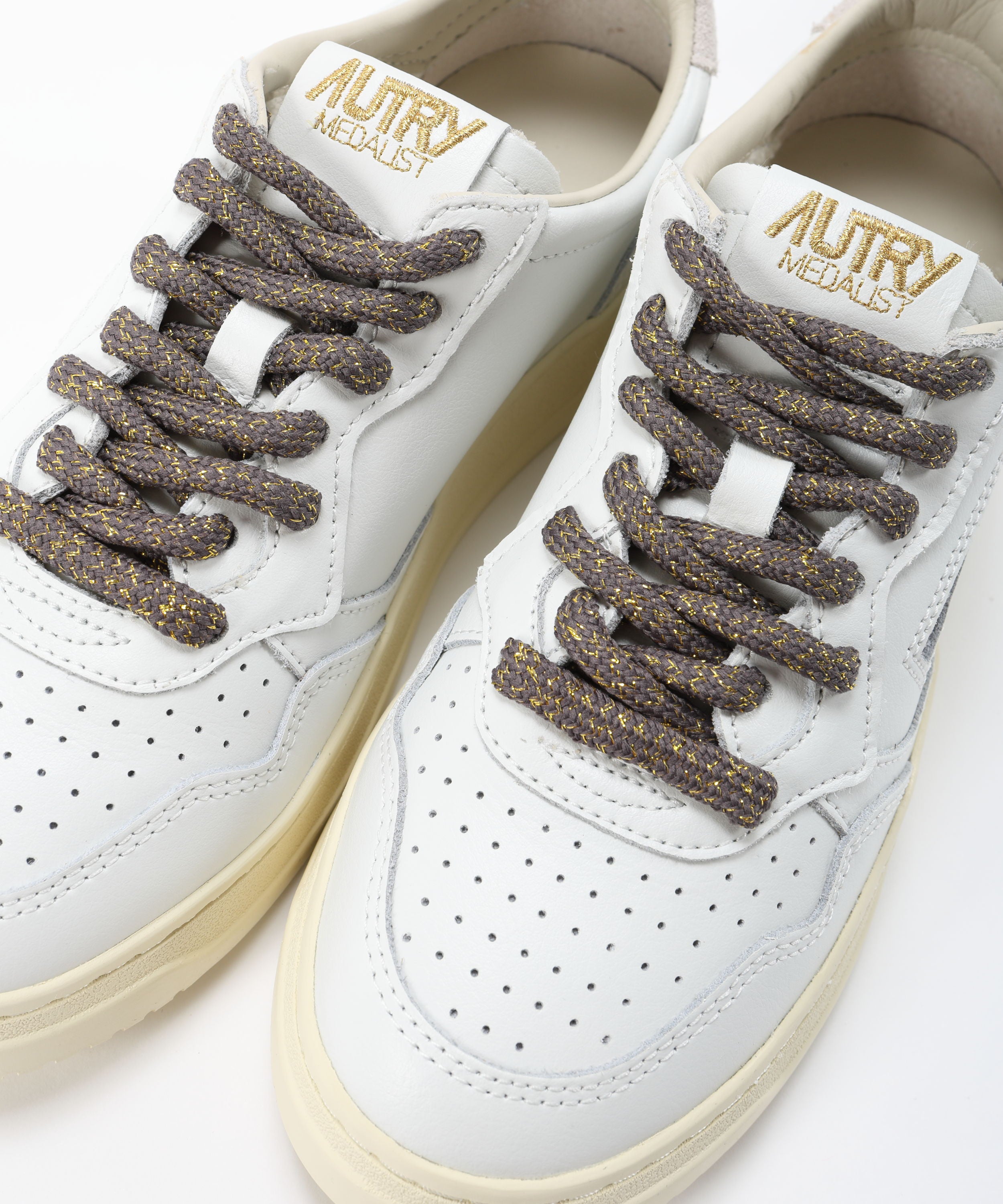 Sneakers AUTRY SNEAKERS MEDALIST LOW IN PELLE BIANCA E DETTAGLI LUREX CHOCOLATE CHIP Multicolor | AUTRY
