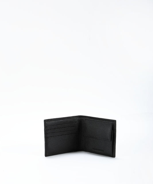 Portafogli EMPORIO ARMANI Portafoglio coin pocket in pelle embossed eagle all over Nero | EMPORIO ARMANI