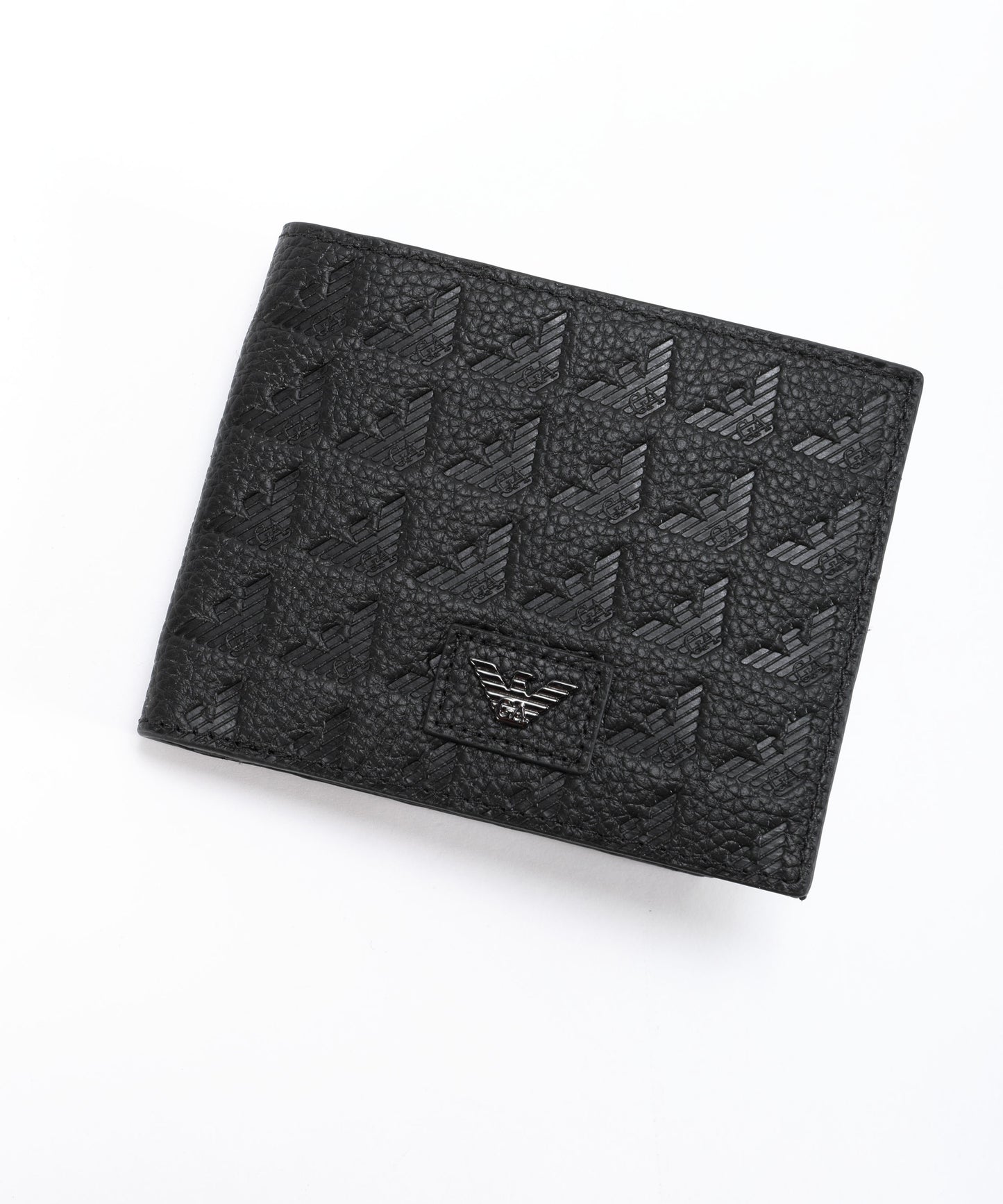 EMPORIO ARMANI Portafoglio coin pocket in pelle embossed eagle all over