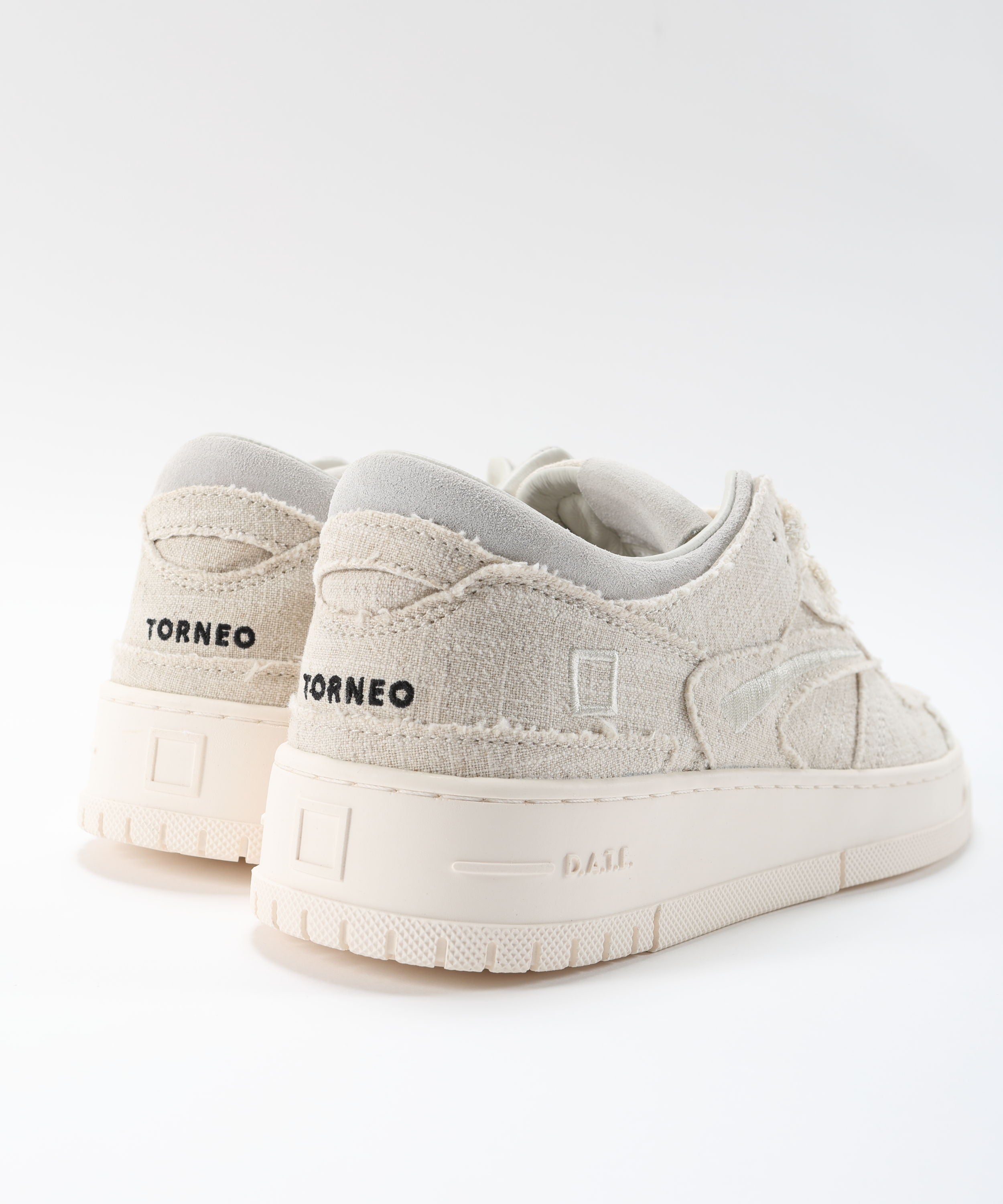 Sneakers D.A.T.E. TORNEO FRINGED WHITE Beige | D.A.T.E.
