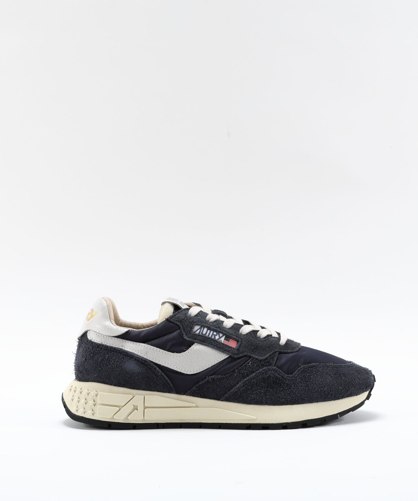 AUTRY SNEAKERS REELWIND LOW IN NYLON E SUEDE BLUE SPACE E BIANCO