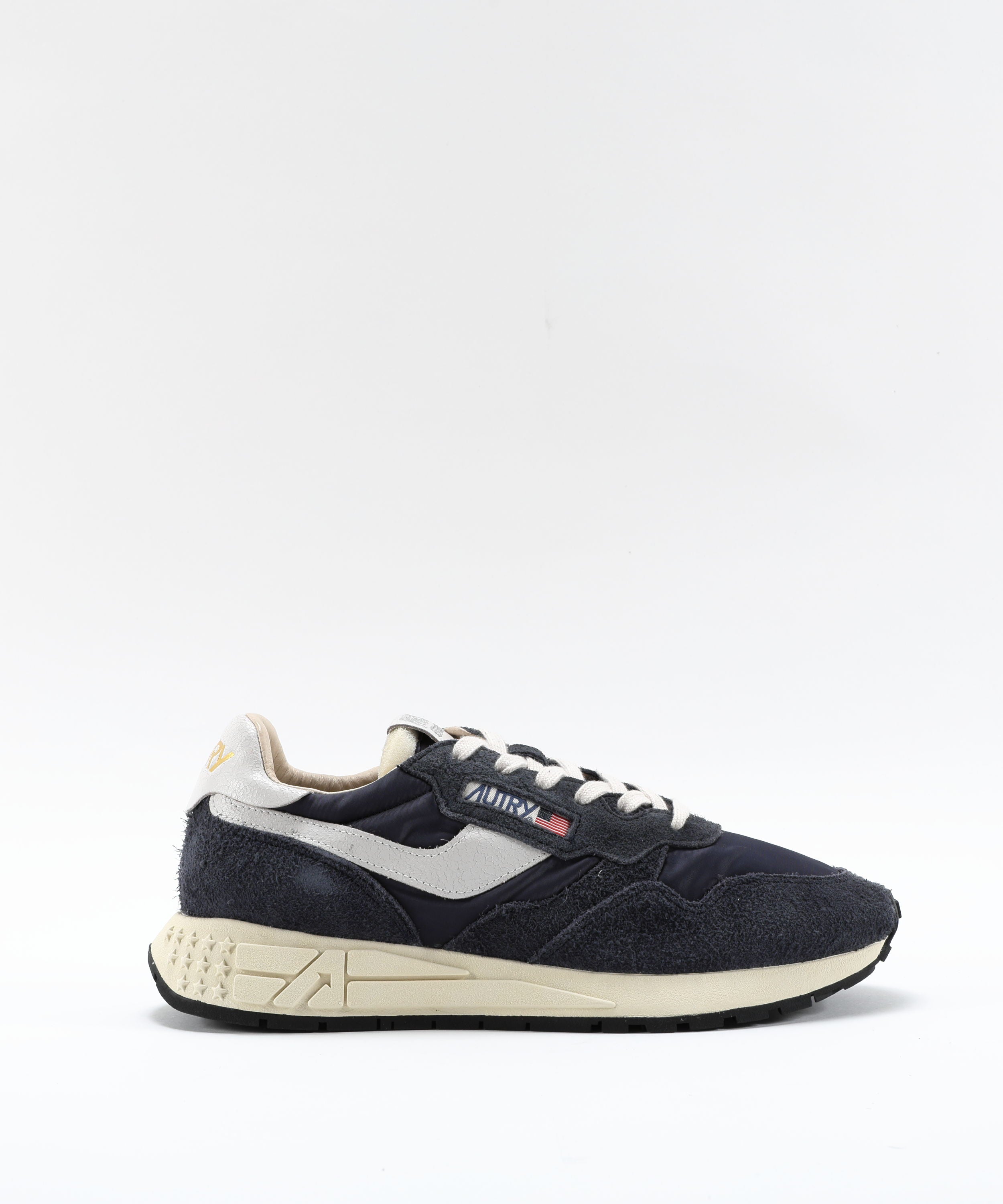 Sneakers AUTRY SNEAKERS REELWIND LOW IN NYLON E SUEDE BLUE SPACE E BIANCO Navy | AUTRY