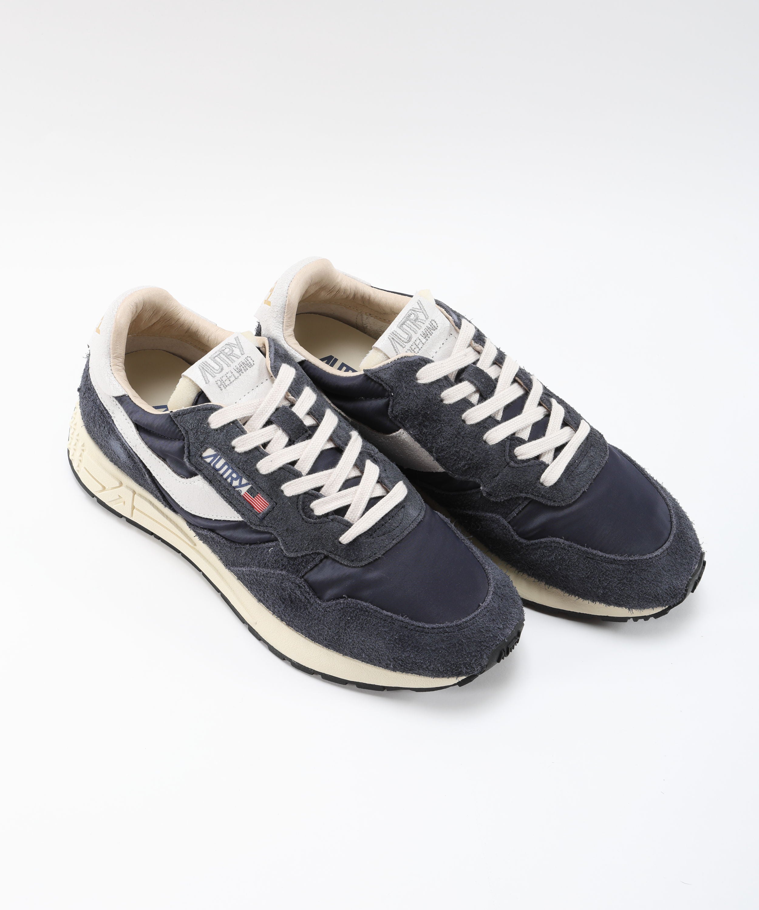 Sneakers AUTRY SNEAKERS REELWIND LOW IN NYLON E SUEDE BLUE SPACE E BIANCO Navy | AUTRY