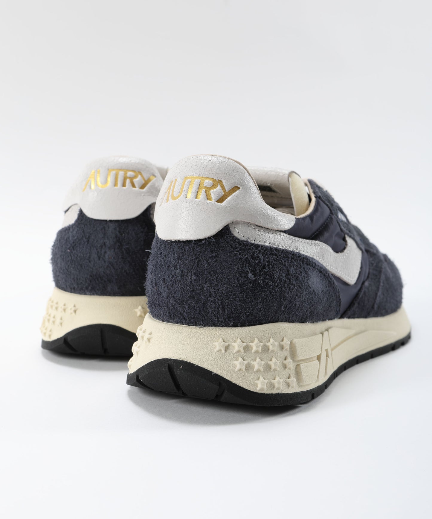 AUTRY SNEAKERS REELWIND LOW IN NYLON E SUEDE BLUE SPACE E BIANCO