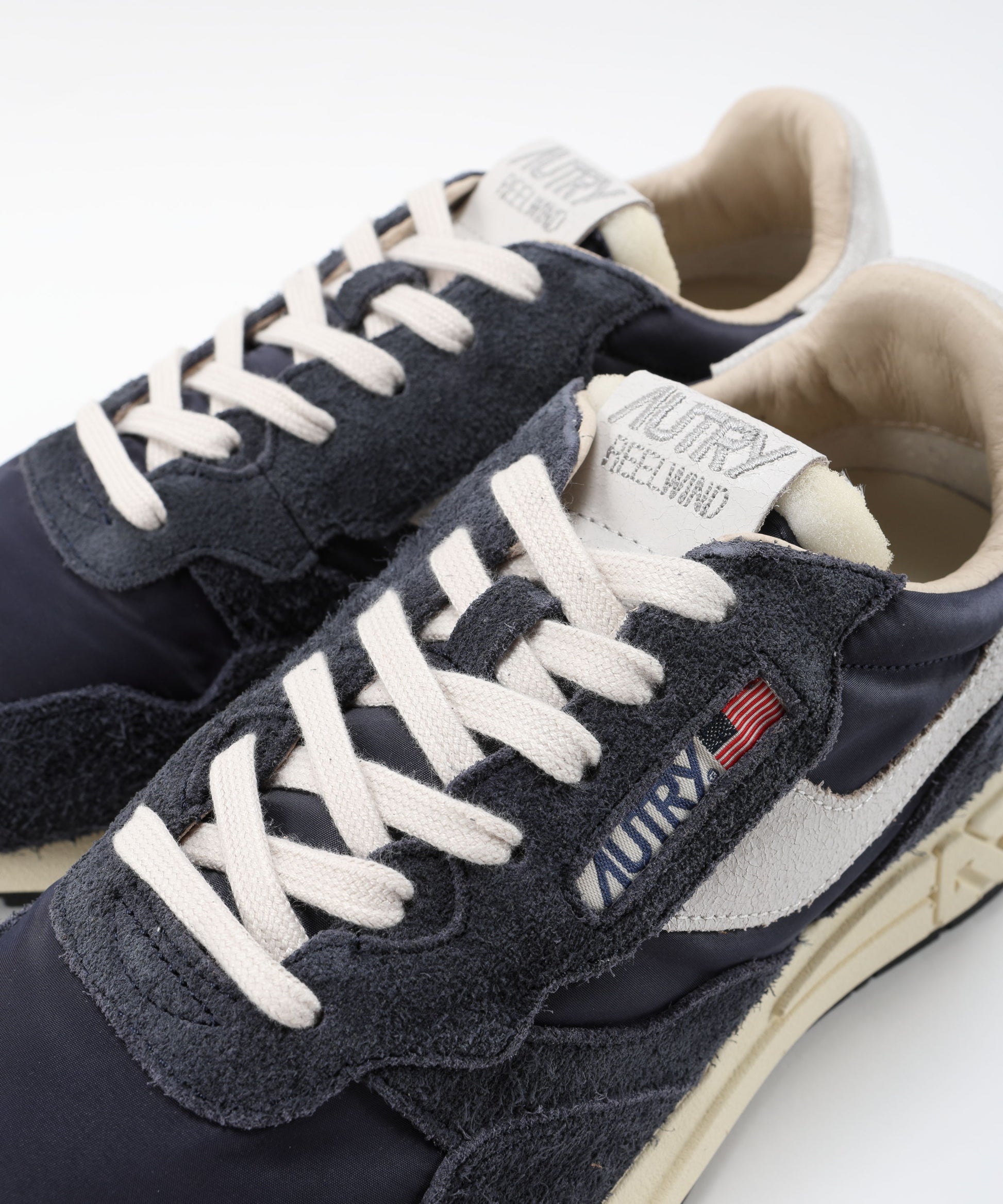 Sneakers AUTRY SNEAKERS REELWIND LOW IN NYLON E SUEDE BLUE SPACE E BIANCO Navy | AUTRY