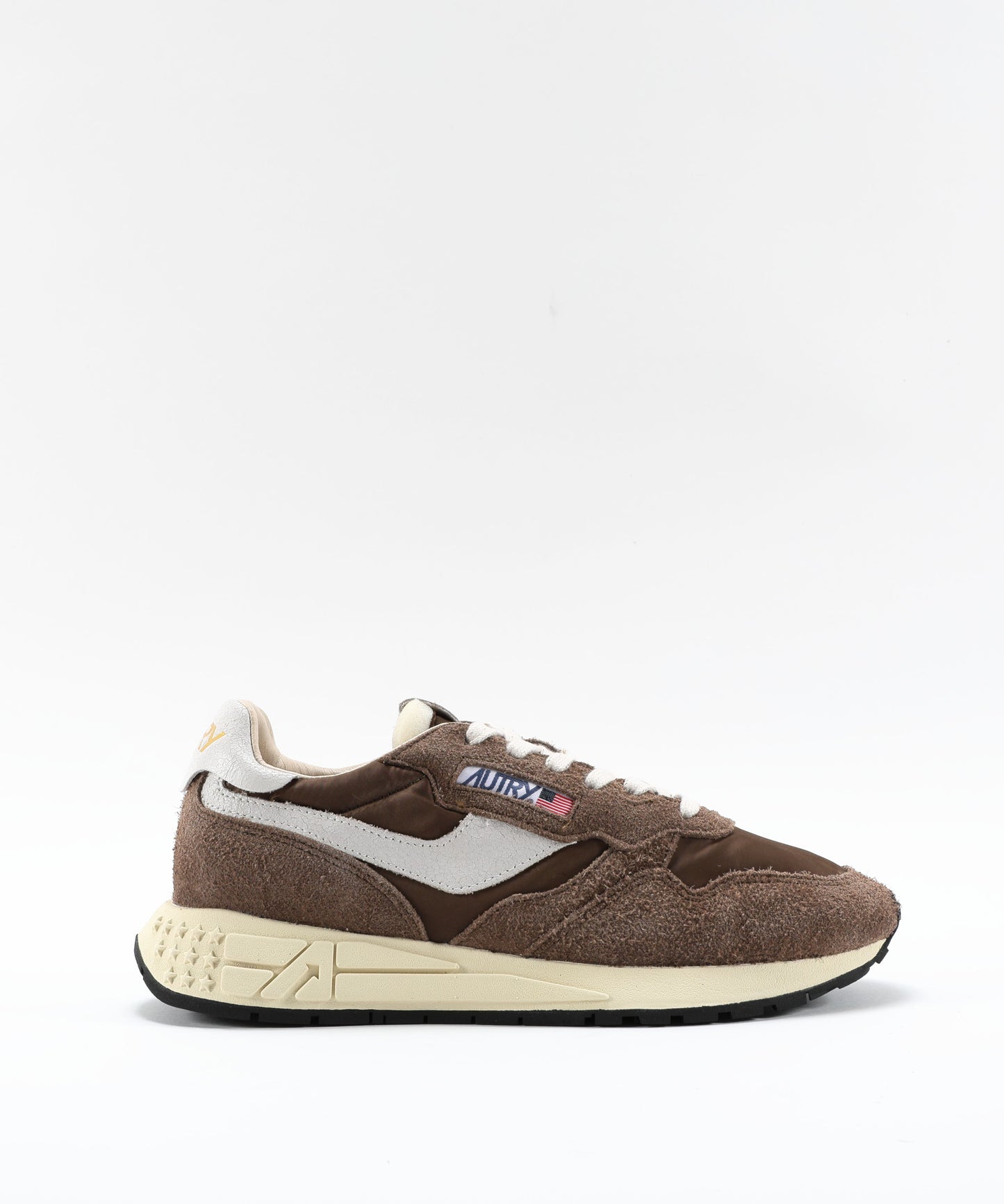 AUTRY SNEAKERS REELWIND LOW IN NYLON E SUEDE BIANCO E TUNDRA