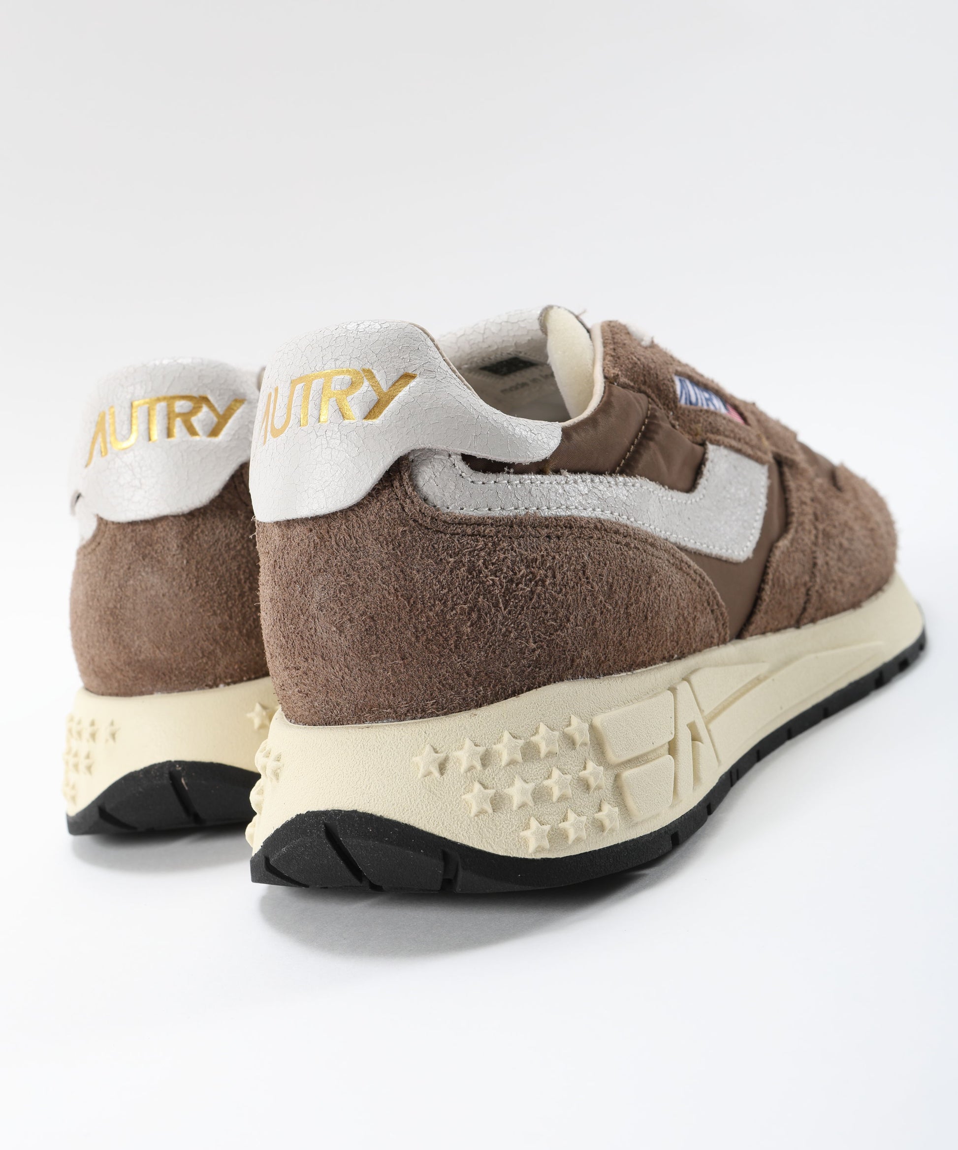 Sneakers AUTRY SNEAKERS REELWIND LOW IN NYLON E SUEDE BIANCO E TUNDRA Marrone | AUTRY