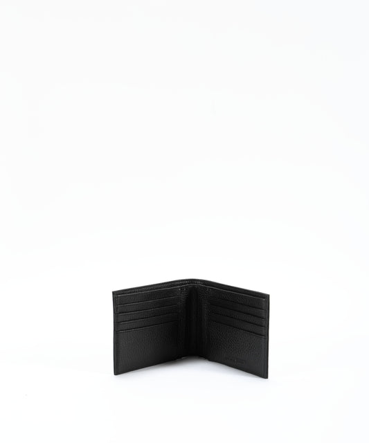Portafogli EMPORIO ARMANI Portafoglio con portacarte in pelle bottalata Nero | EMPORIO ARMANI