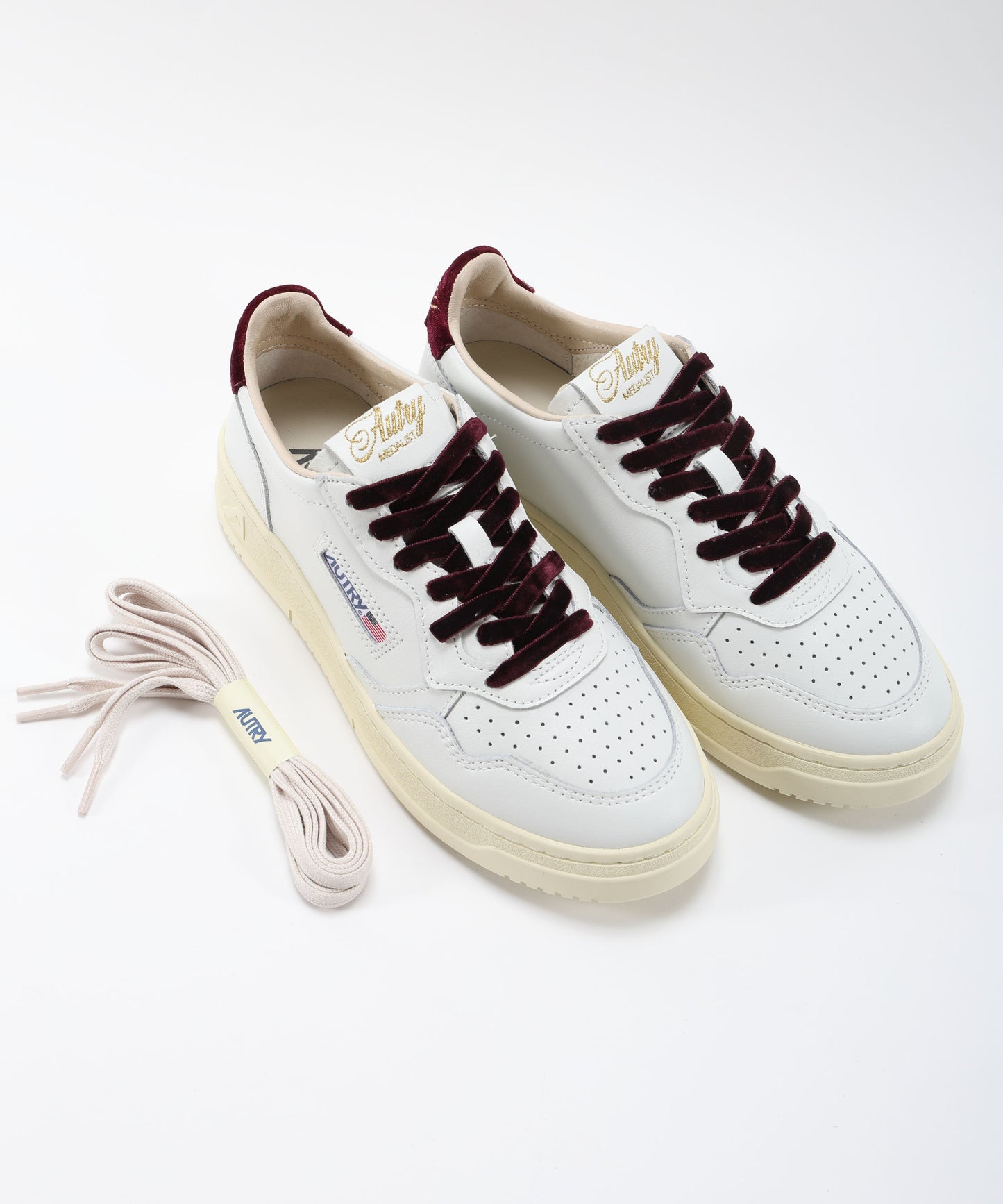 AUTRY MEDAGLIA AUTRY SNEAKERS FEMMINILI IN PELLE VIOLA BIANCA