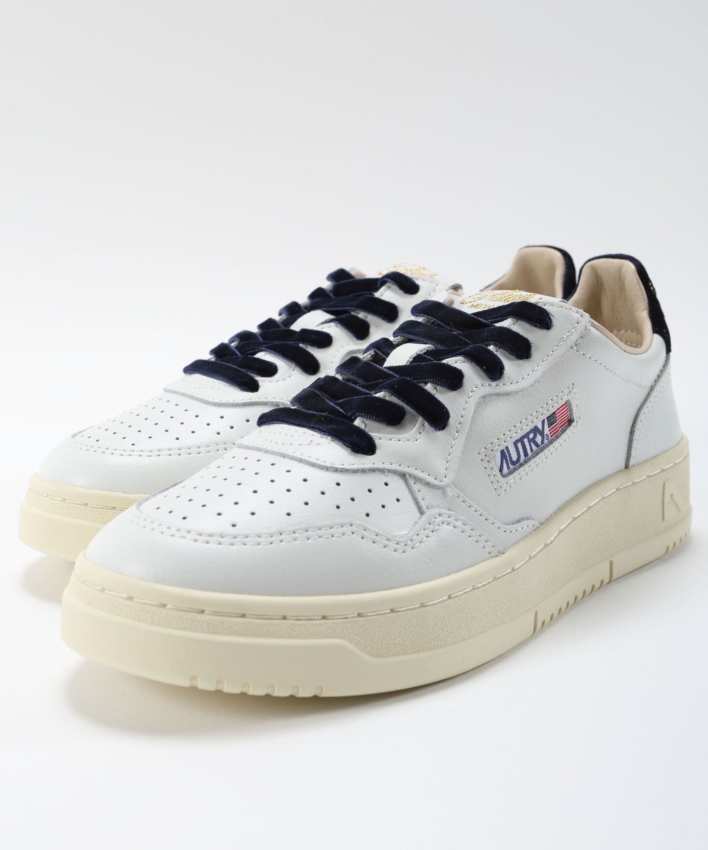 AUTRY MEDAGLIA AUTRY SNEAKERS FEMMINILI IN PELLE  BIANCA E BLU