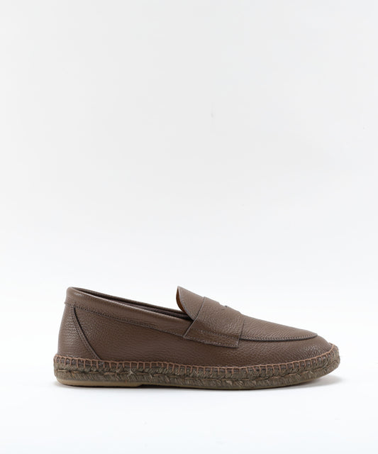 Mocassini ABARCA Espadrillas da Uomo in Pelle Tortora | ABARCA