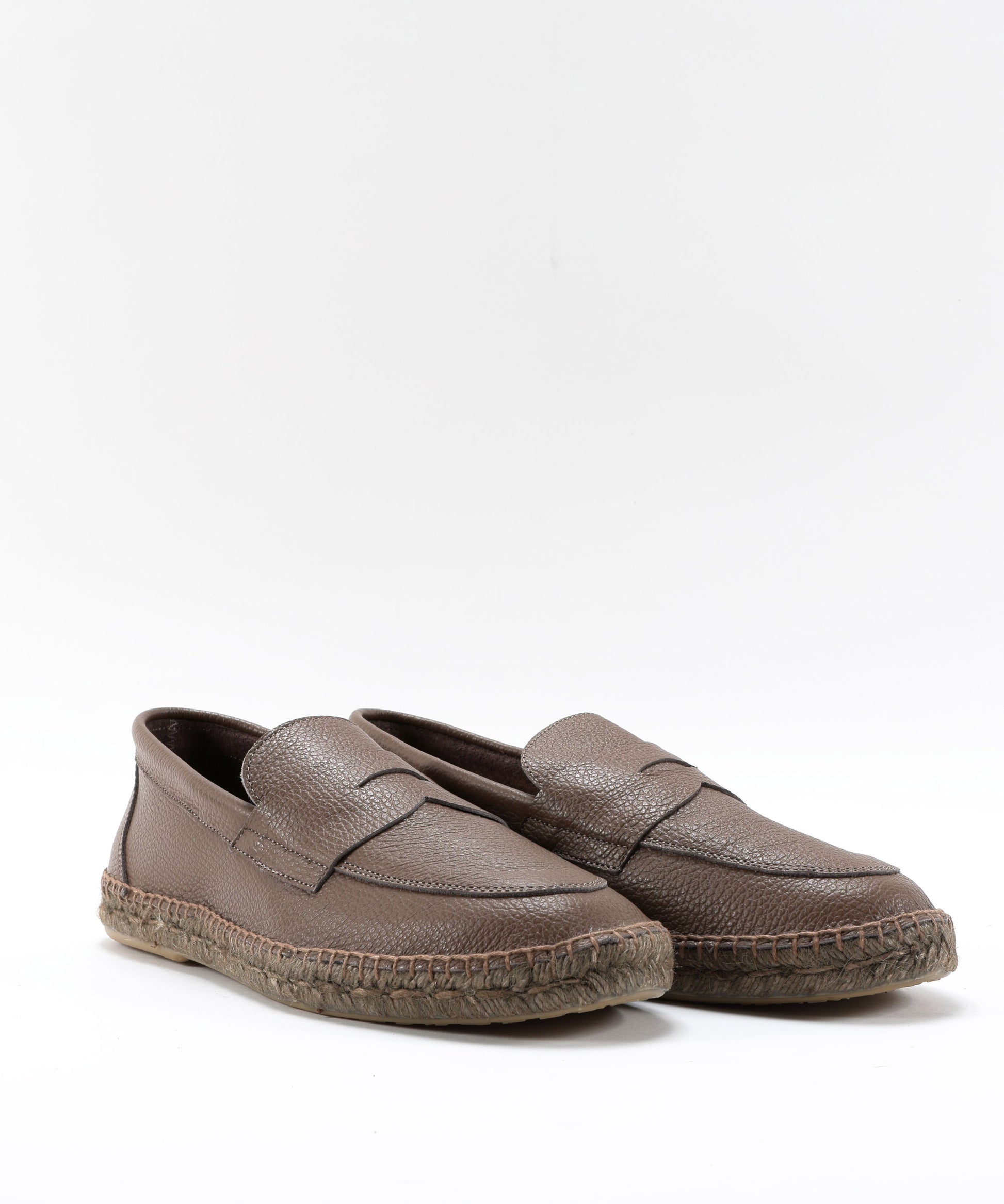 Mocassini ABARCA Espadrillas da Uomo in Pelle Tortora | ABARCA
