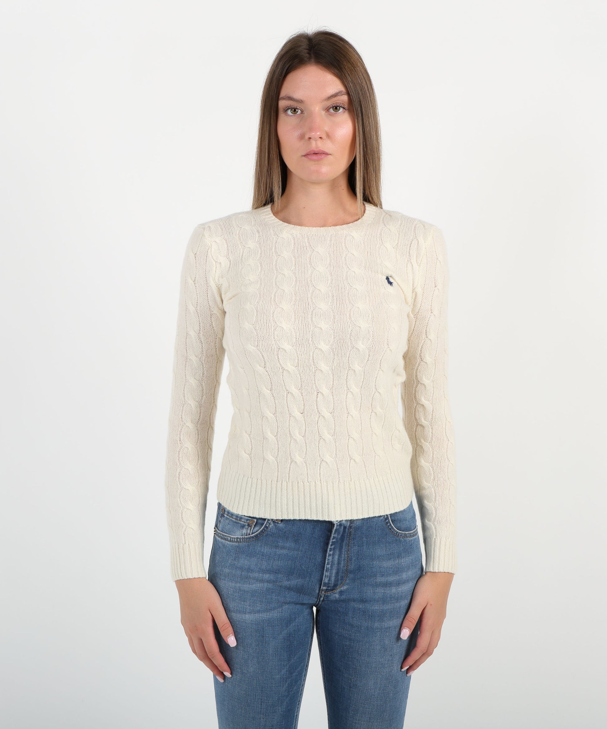 Pullover POLO RALPH LAUREN Pullover a treccia Crema | POLO RALPH LAUREN