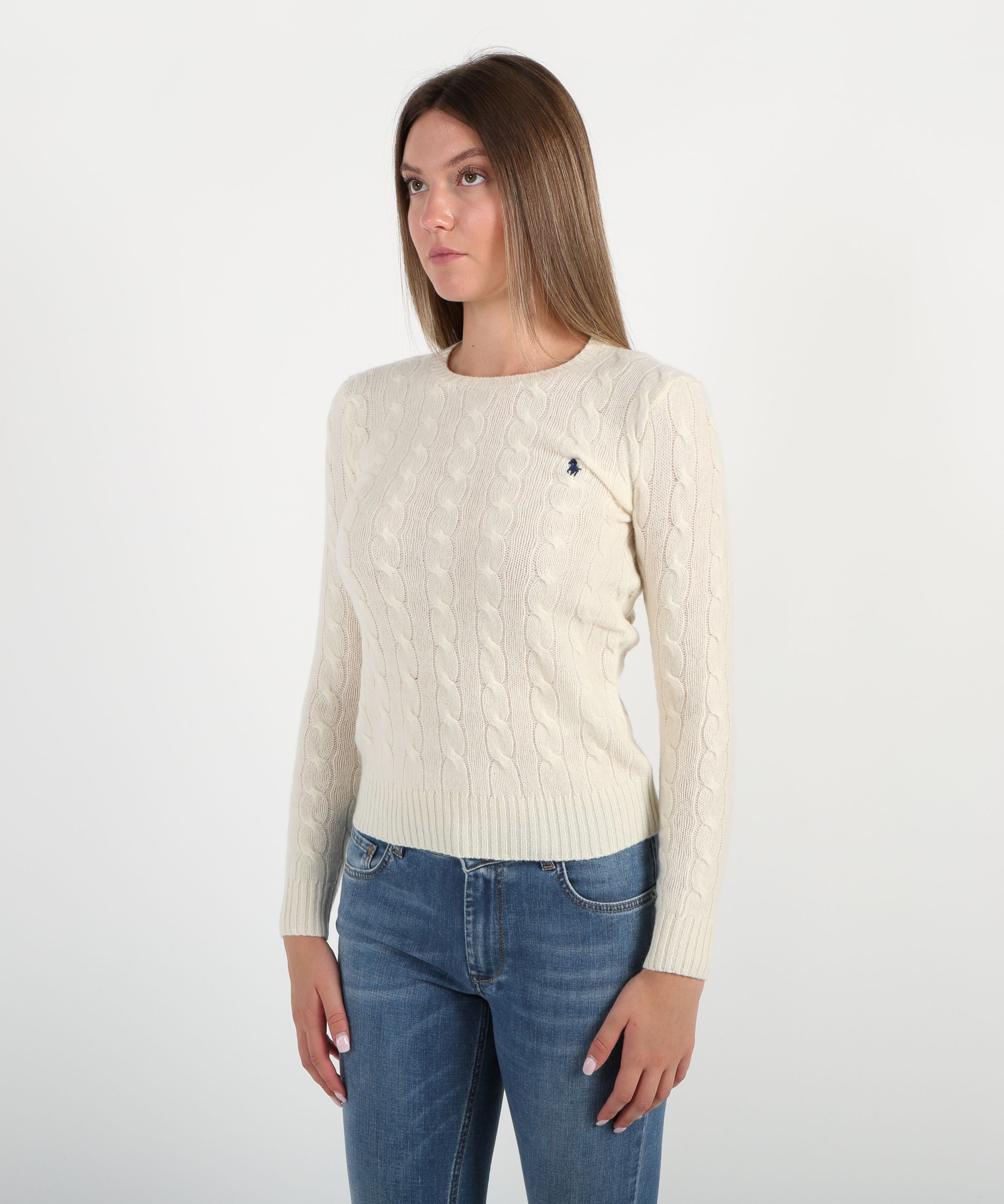 Pullover POLO RALPH LAUREN Pullover a treccia Crema | POLO RALPH LAUREN