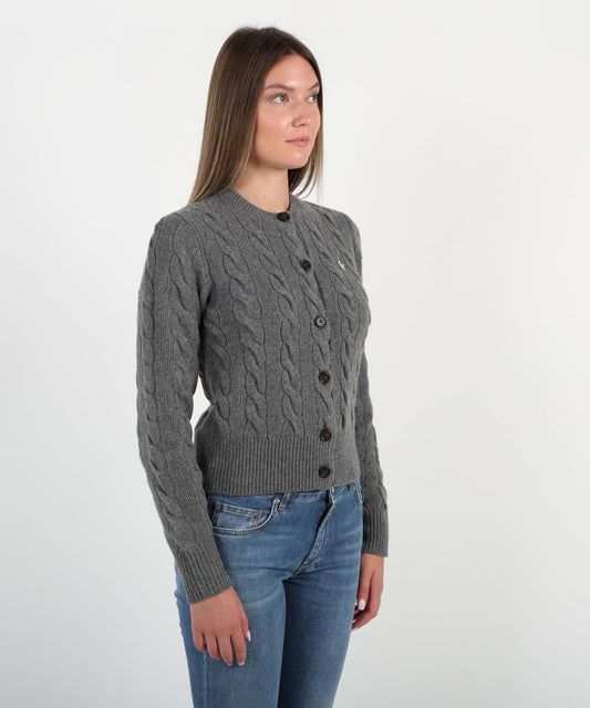Cardigan POLO RALPH LAUREN Cardigan a treccia Grigio | POLO RALPH LAUREN