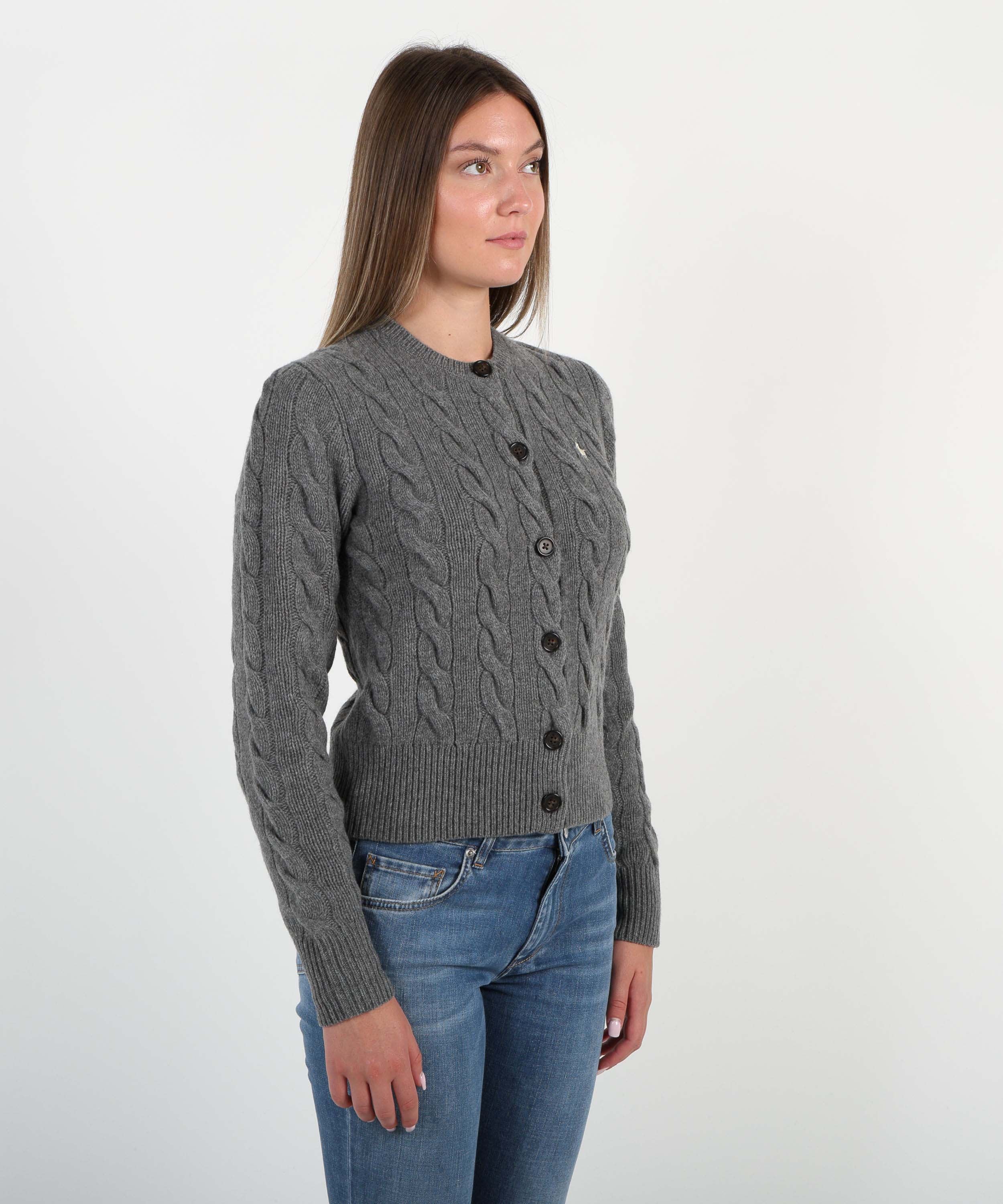Cardigan POLO RALPH LAUREN Cardigan a treccia Grigio | POLO RALPH LAUREN