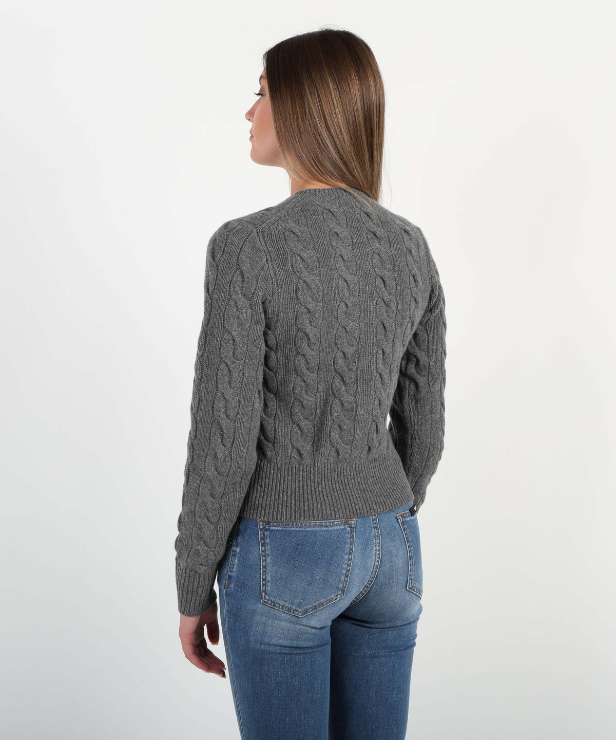 Cardigan POLO RALPH LAUREN Cardigan a treccia Grigio | POLO RALPH LAUREN