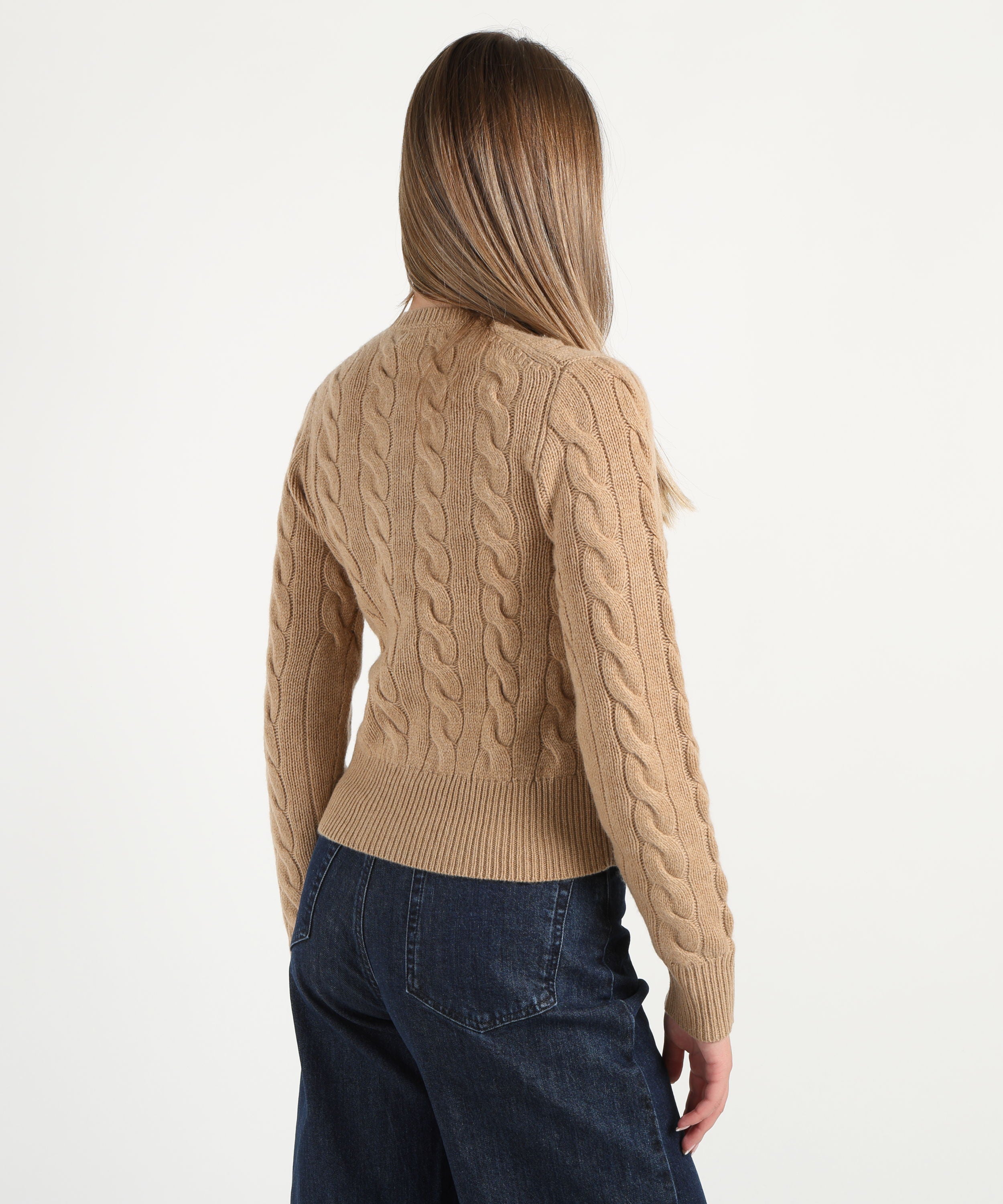 Cardigan POLO RALPH LAUREN Cardigan a treccia Cammello | POLO RALPH LAUREN