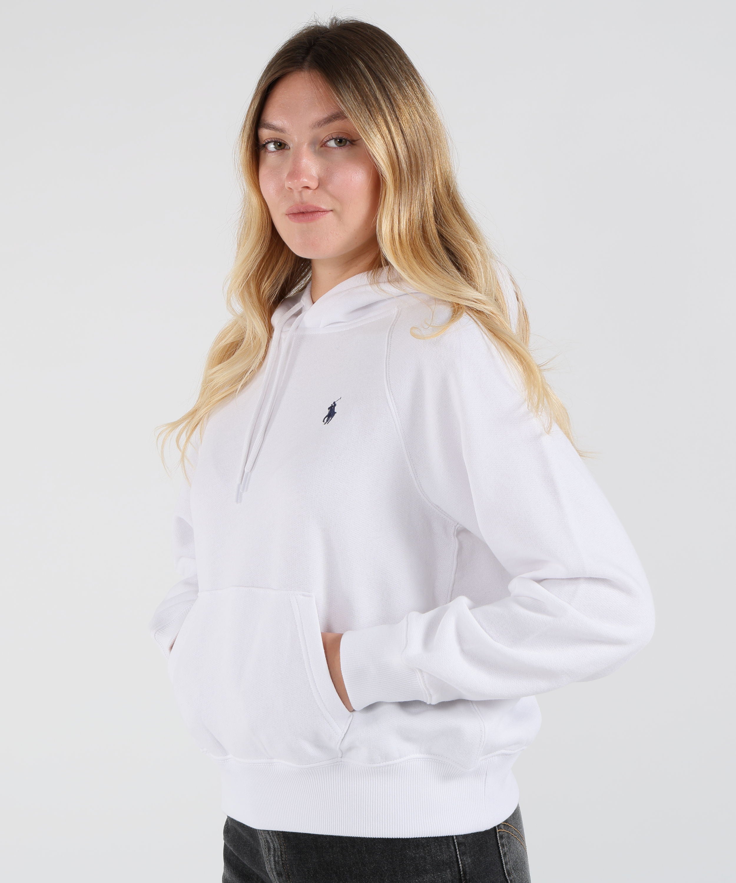 Felpe POLO RALPH LAUREN Felpa in Pile di Cotone con Cappuccio Bianco | POLO RALPH LAUREN