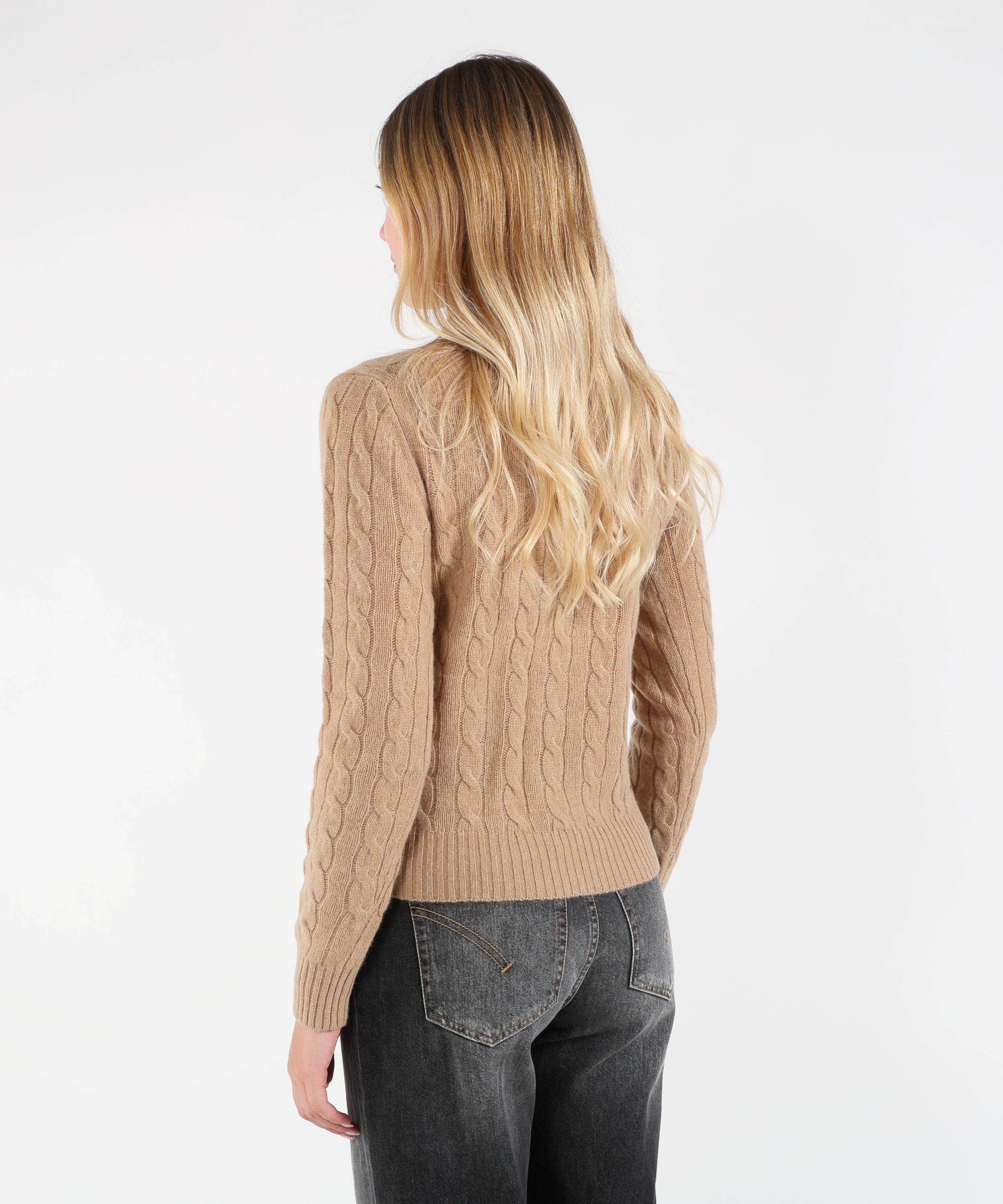 Pullover POLO RALPH LAUREN Maglione Stile Polo in Maglia Intrecciata Cammello | POLO RALPH LAUREN