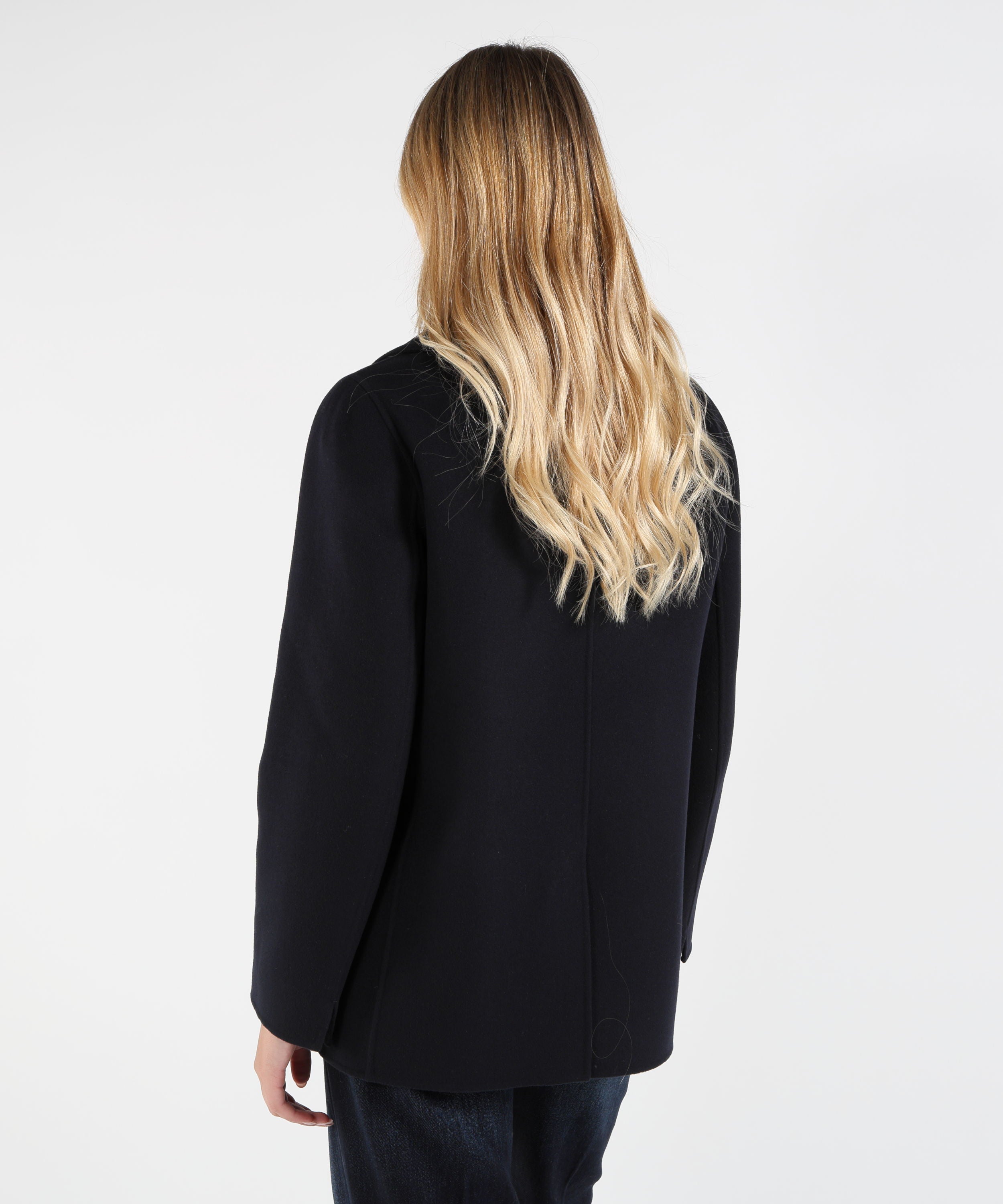 Giacconi 'S MAX MARA Caban Doppiopetto in Pura Lana Blu | 'S MAX MARA
