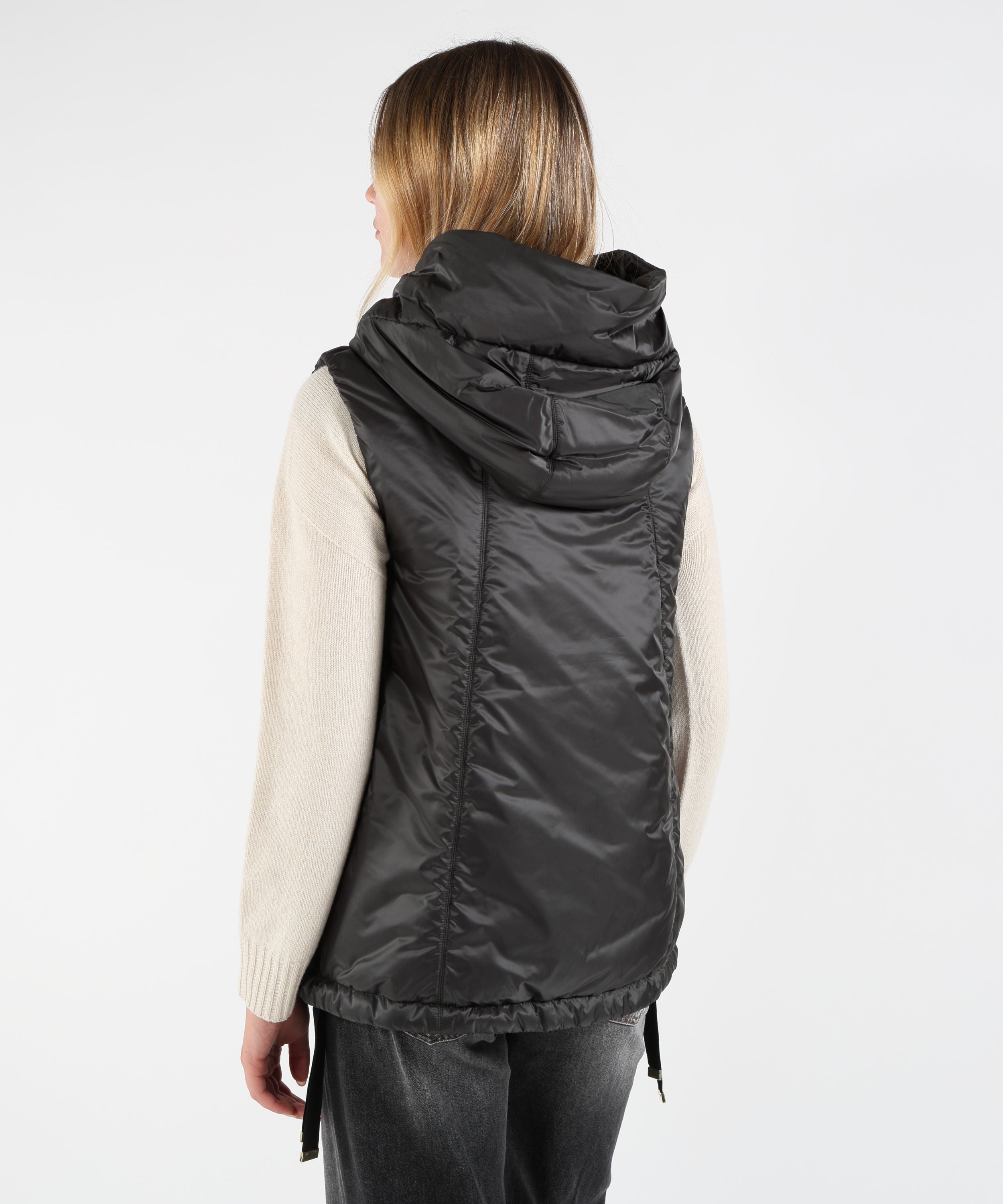 Giacche MAX MARA THE CUBE Gilet Corto con Cappuccio in Tela Antigoccia Verdone | MAX MARA THE CUBE
