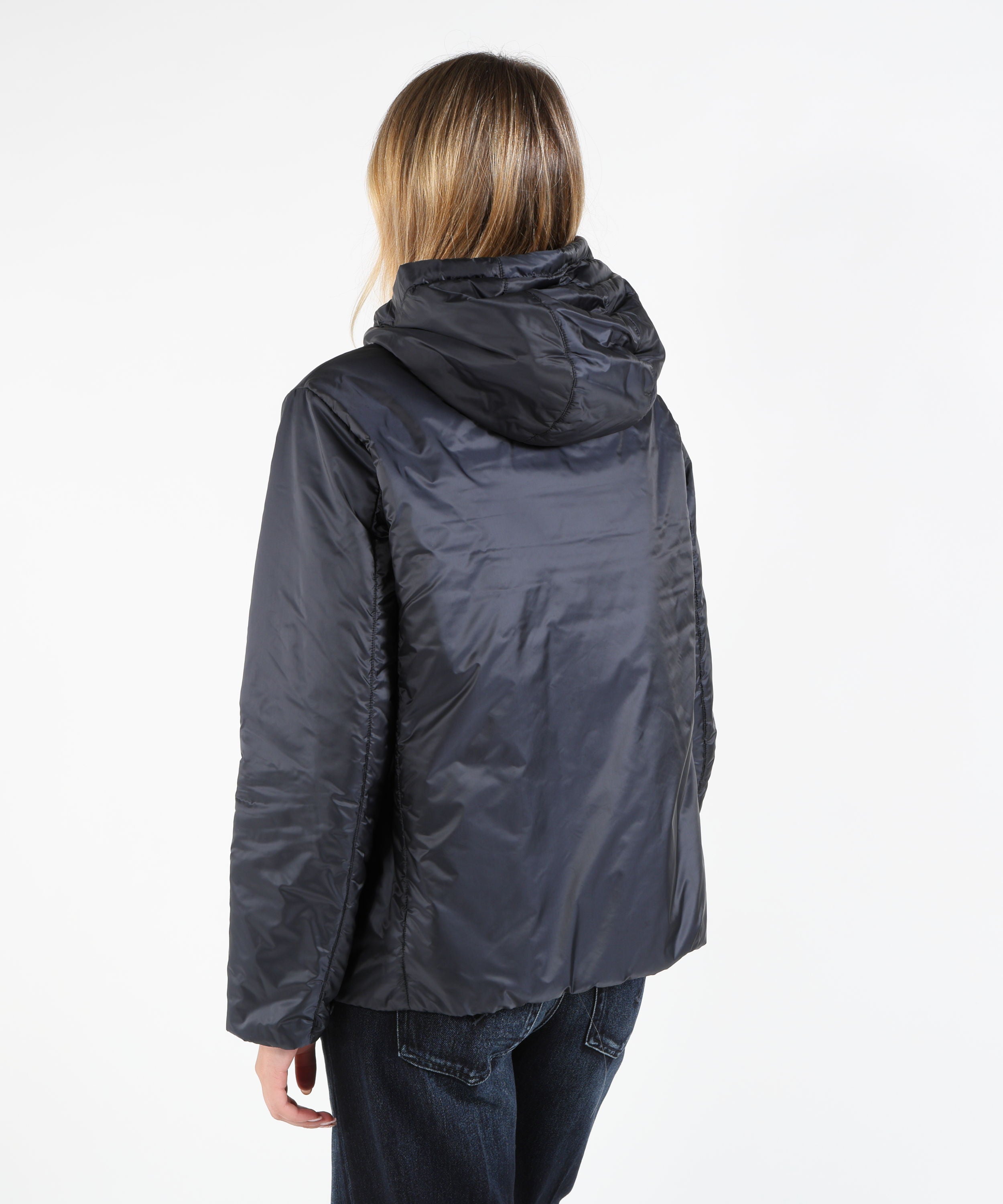 Giacche MAX MARA THE CUBE Giacca in Tela Antigoccia con Cappuccio Blu | MAX MARA THE CUBE