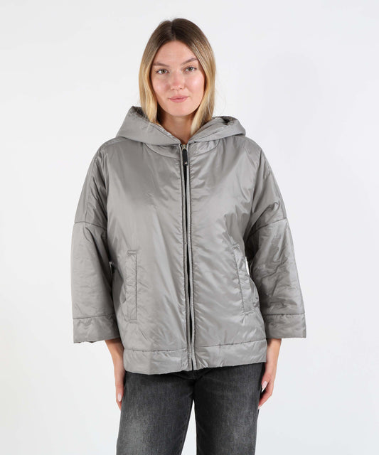 MAX MARA THE CUBE Giacca Imbottita Corta con Spacchi Laterali