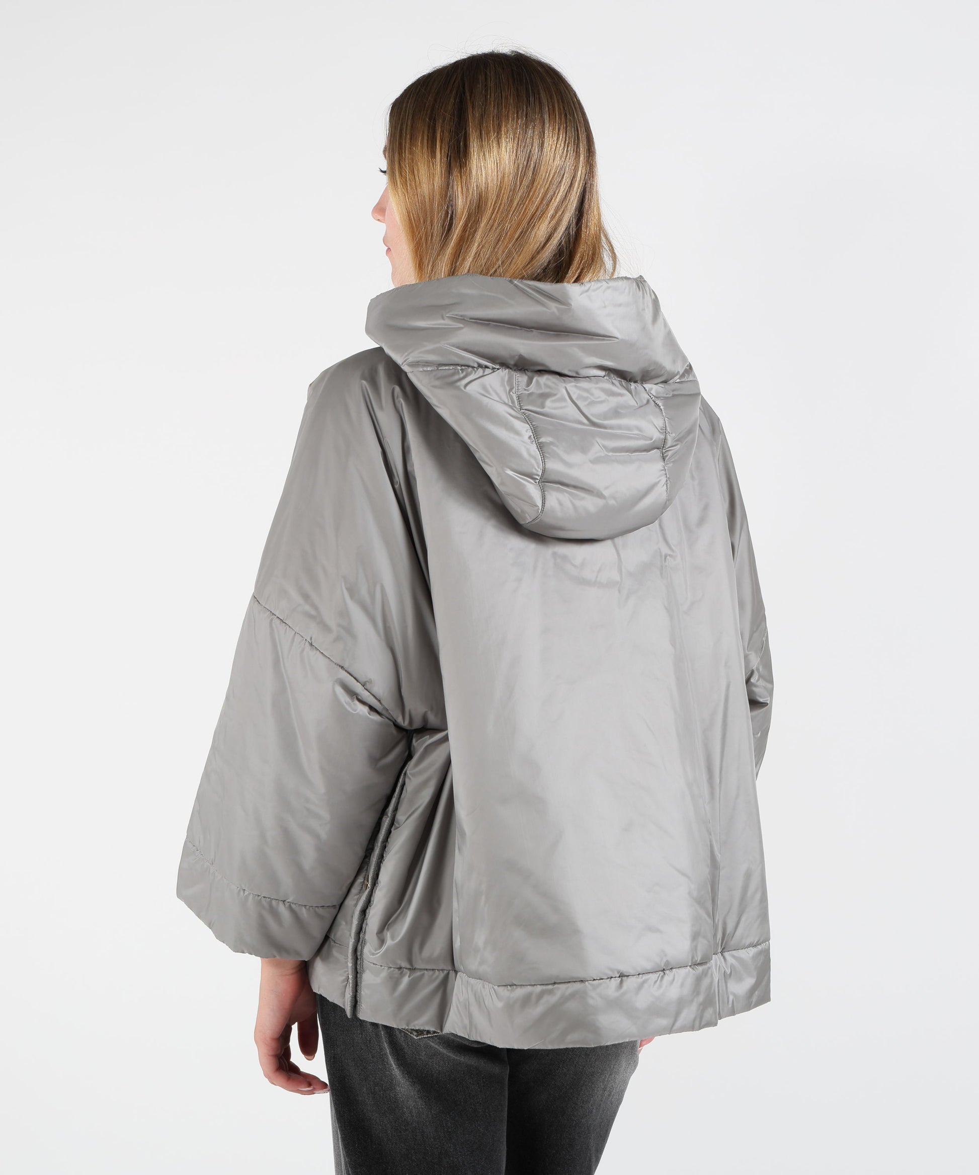 Giacche MAX MARA THE CUBE Giacca Imbottita Corta con Spacchi Laterali Grigio | MAX MARA THE CUBE