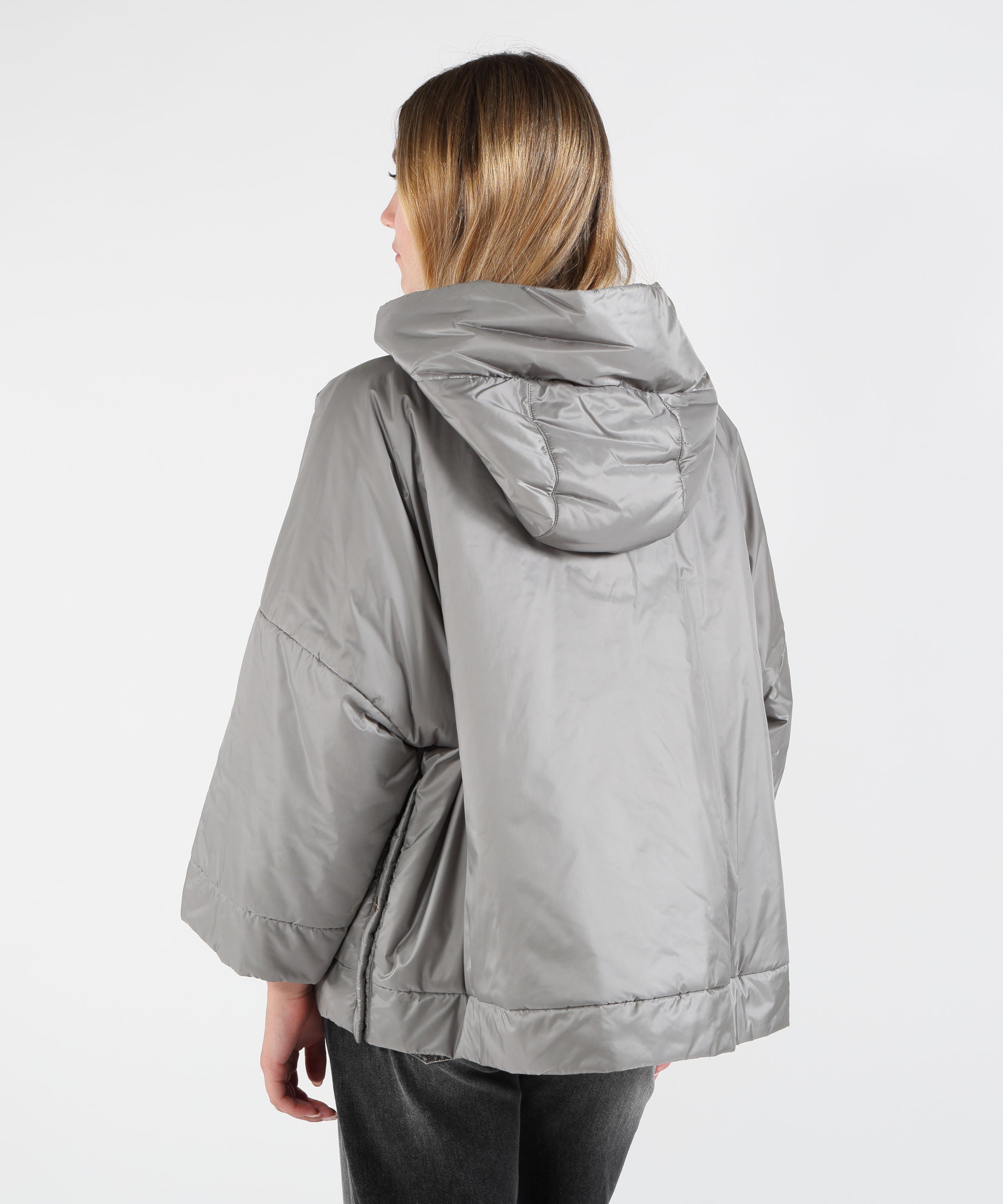 Giacche MAX MARA THE CUBE Giacca Imbottita Corta con Spacchi Laterali Grigio | MAX MARA THE CUBE