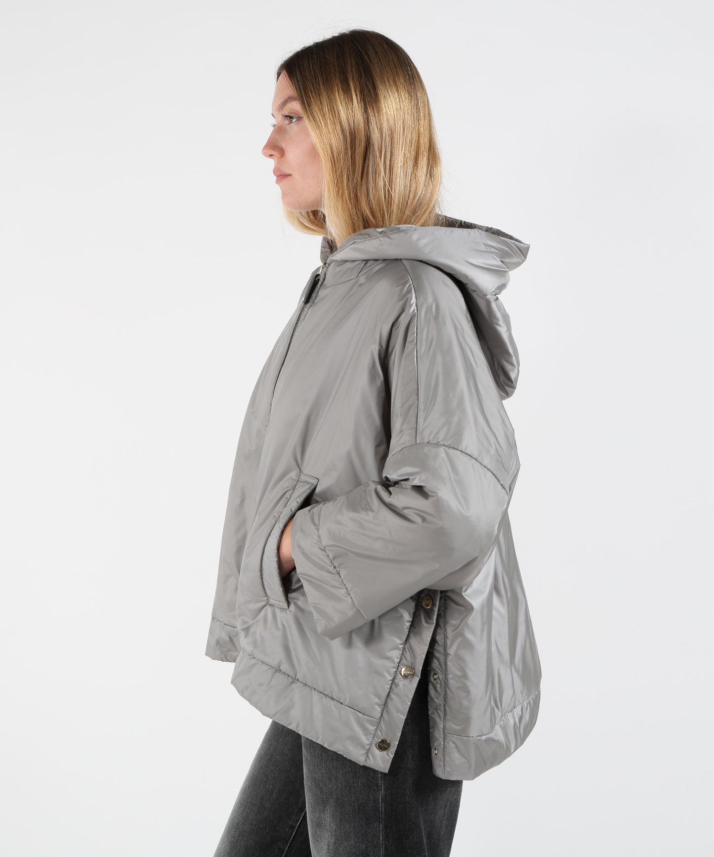 MAX MARA THE CUBE Giacca Imbottita Corta con Spacchi Laterali