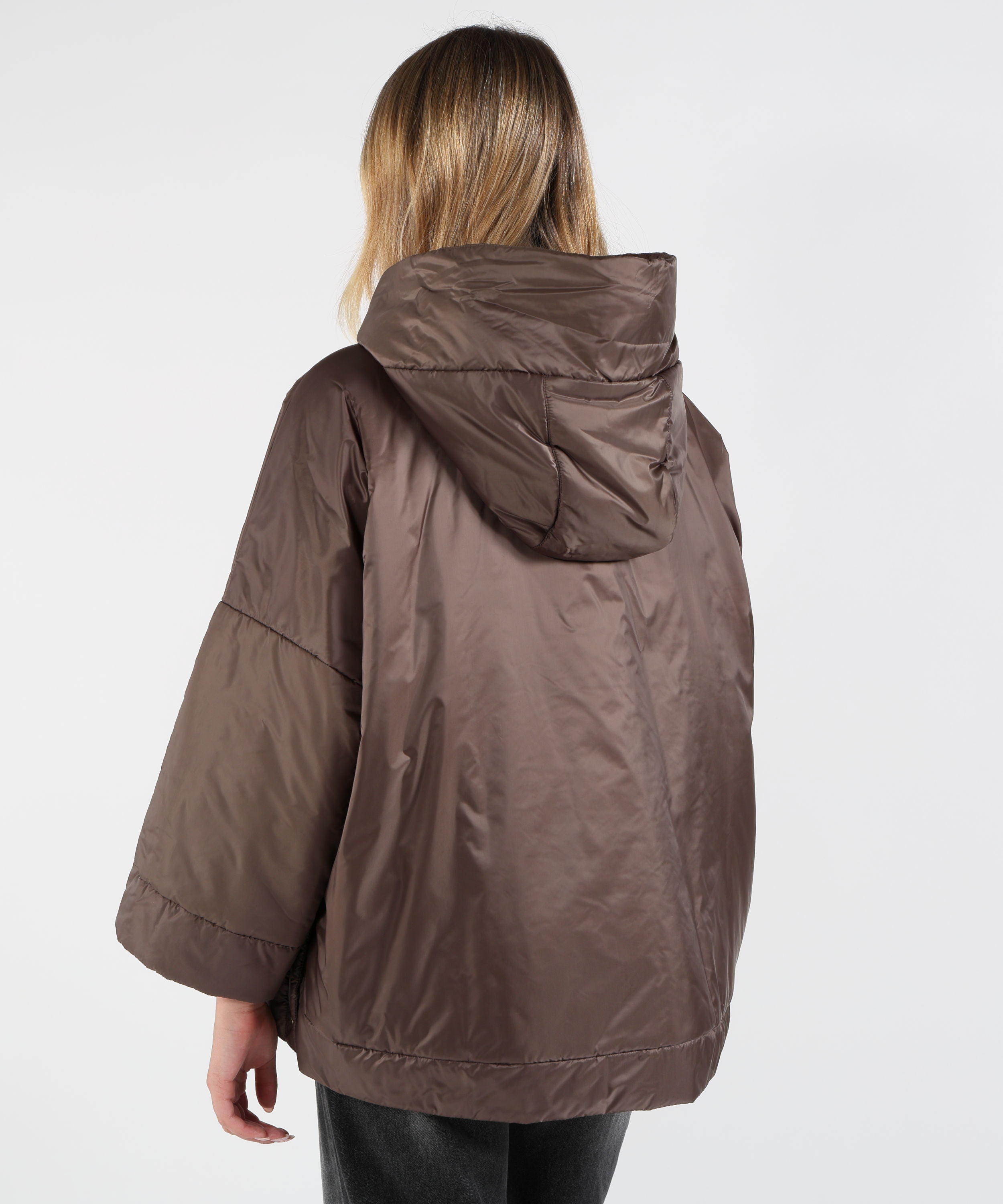 Giacche MAX MARA THE CUBE Giacca Imbottita Corta con Spacchi Laterali Fango | MAX MARA THE CUBE