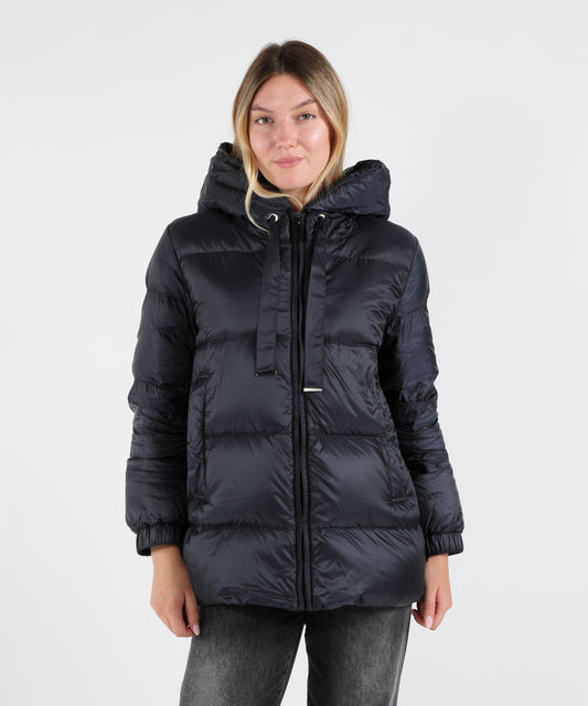 Piumini MAX MARA THE CUBE Giacca Imbottita Corta Trapuntata con Cappuccio Blu | MAX MARA THE CUBE