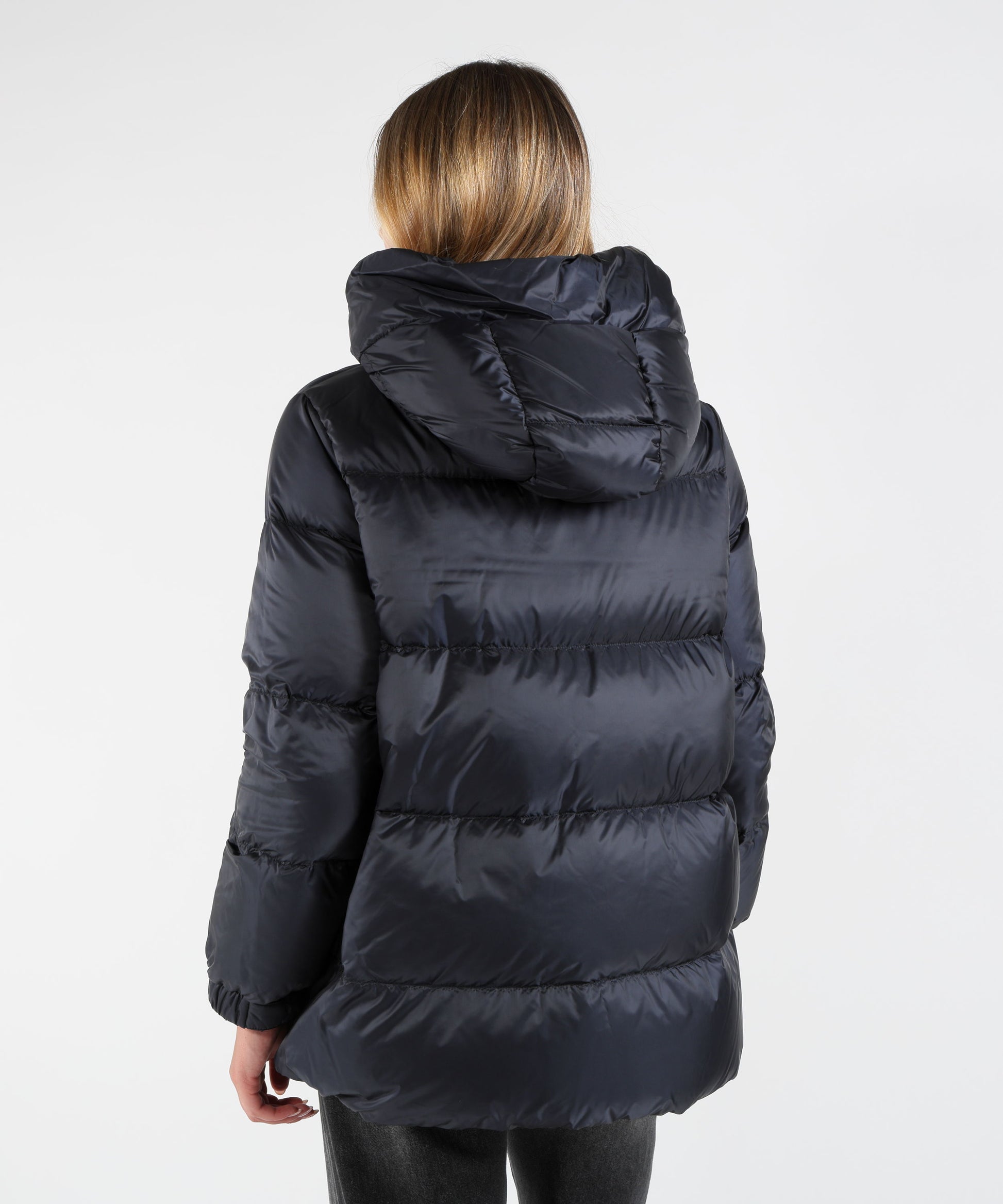 Piumini MAX MARA THE CUBE Giacca Imbottita Corta Trapuntata con Cappuccio Blu | MAX MARA THE CUBE