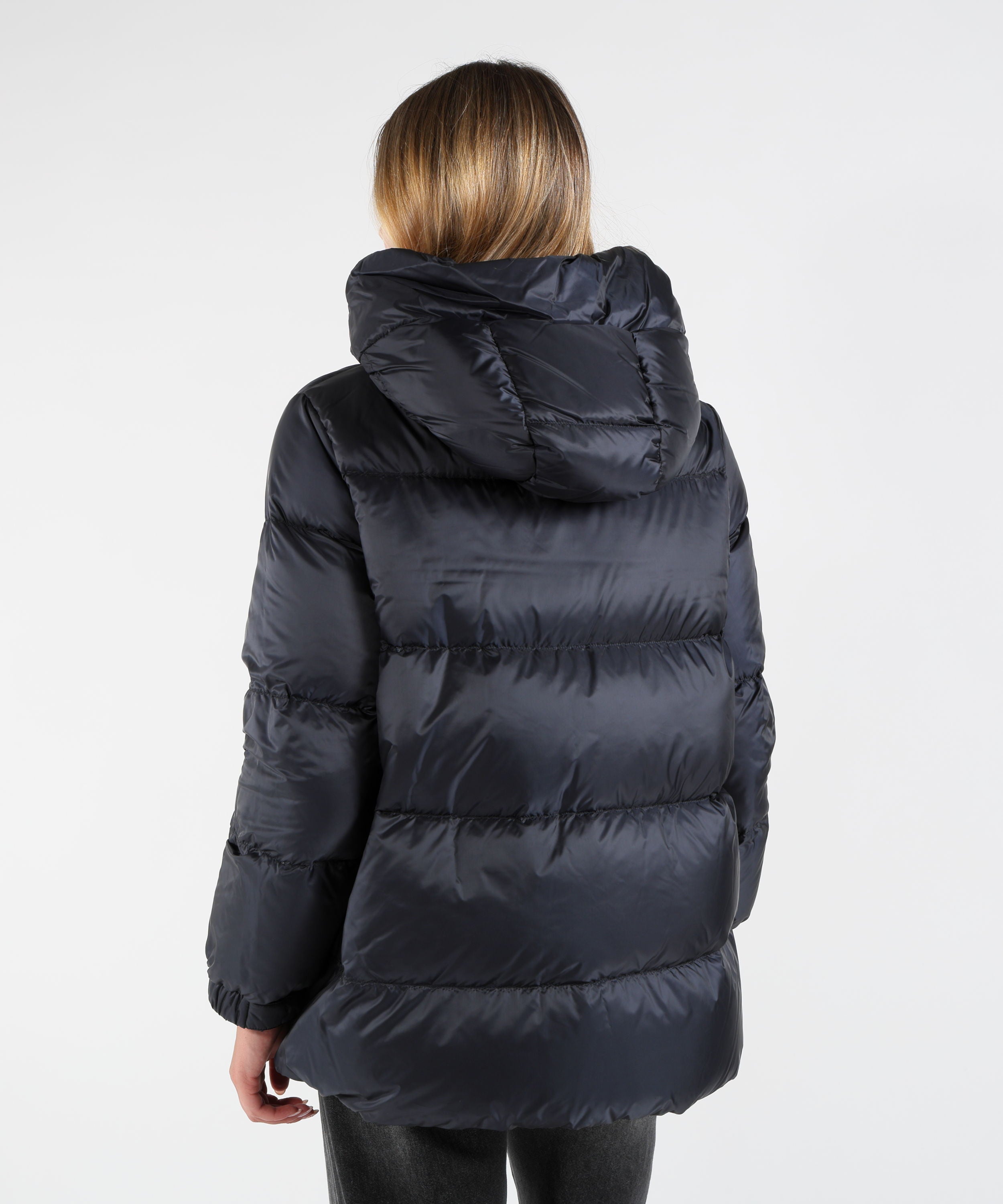 Piumini MAX MARA THE CUBE Giacca Imbottita Corta Trapuntata con Cappuccio Blu | MAX MARA THE CUBE
