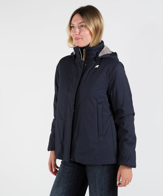Giacche K-WAY Giacca Marlette con Cappuccio Blu/grigio | K-WAY