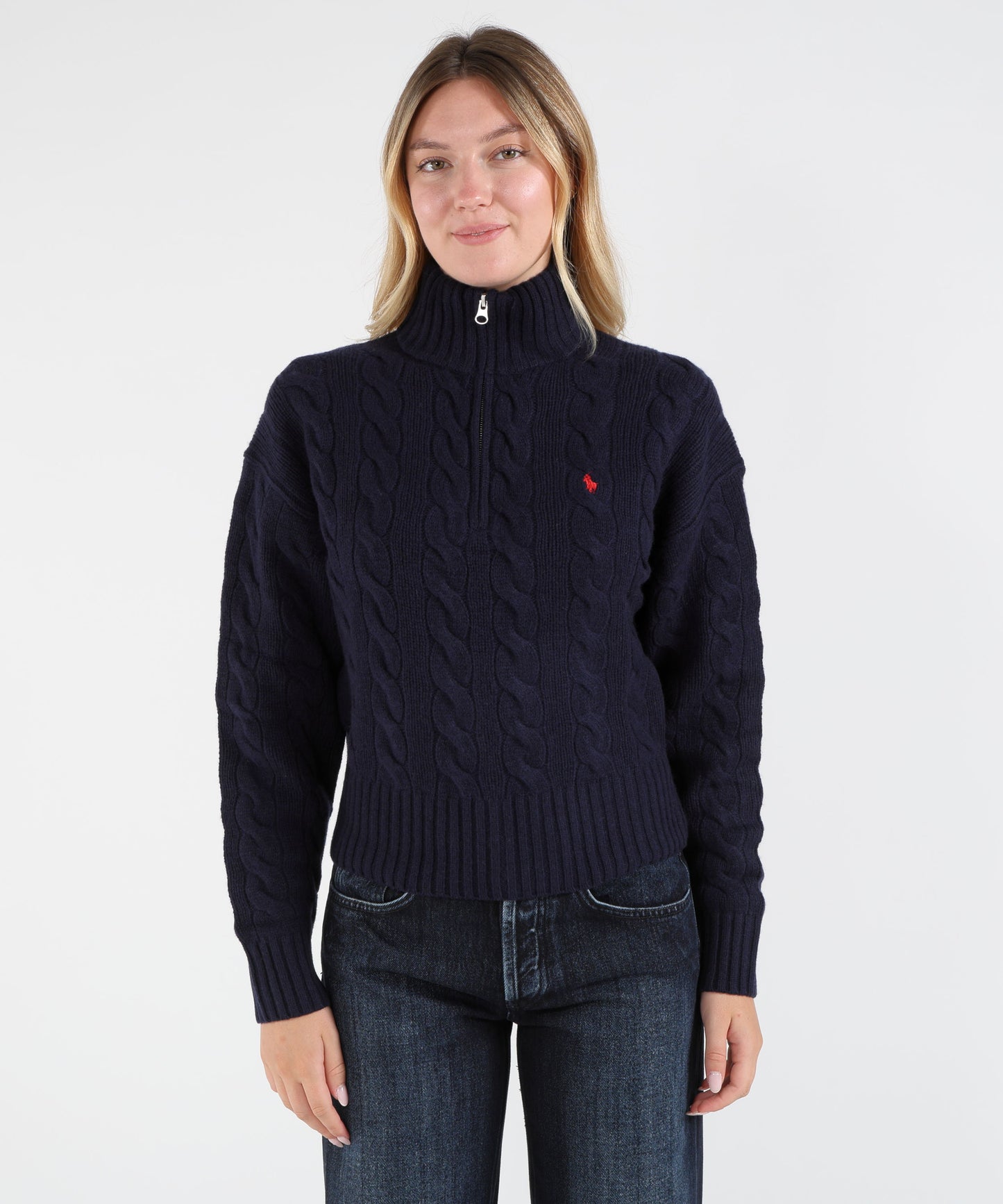 POLO RALPH LAUREN Half-Zip Cable Knit Pullover