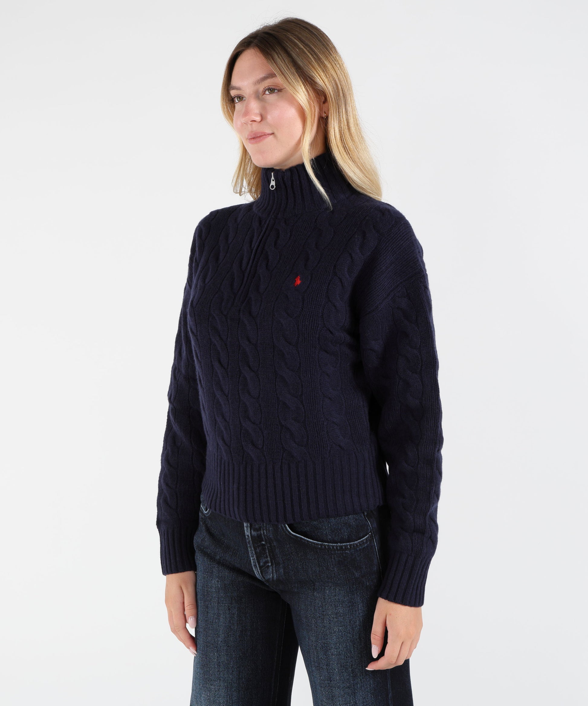 Pullovers POLO RALPH LAUREN Half-Zip Cable Knit Pullover Navy | POLO RALPH LAUREN