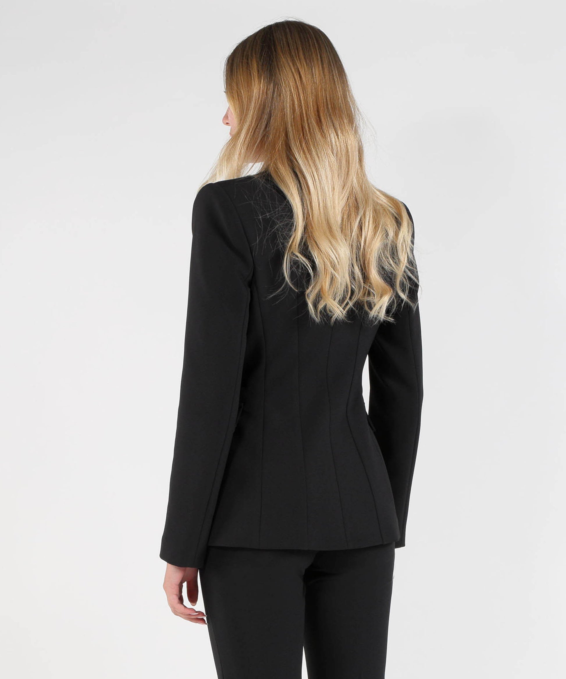Giacche ELISABETTA FRANCHI Giacca in doppio crêpe stretch Nero | ELISABETTA FRANCHI