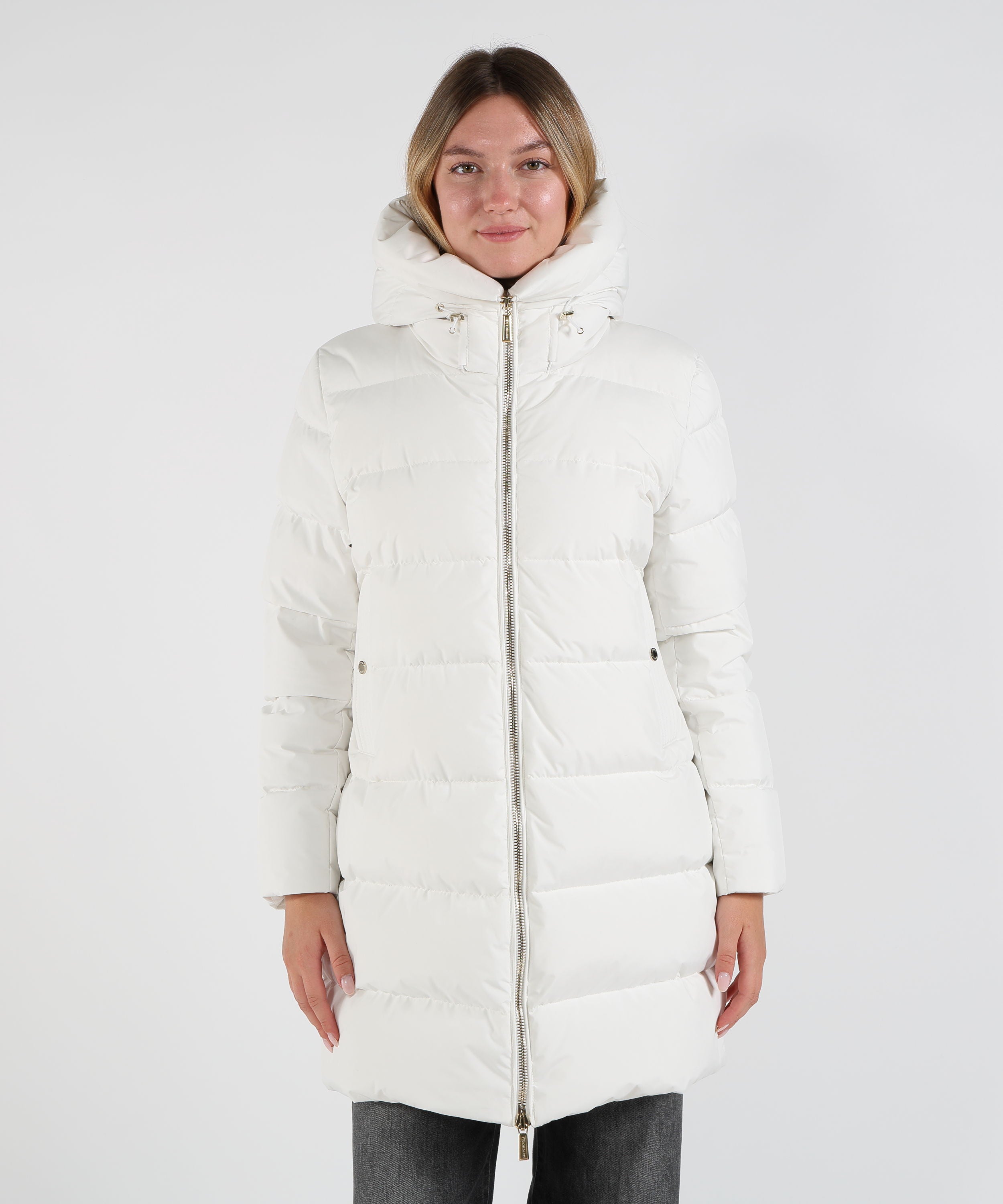 Piumini MOORER Cappotto Imbottito in Piuma con Corpetto Removibile klie stp Bianco | MOORER