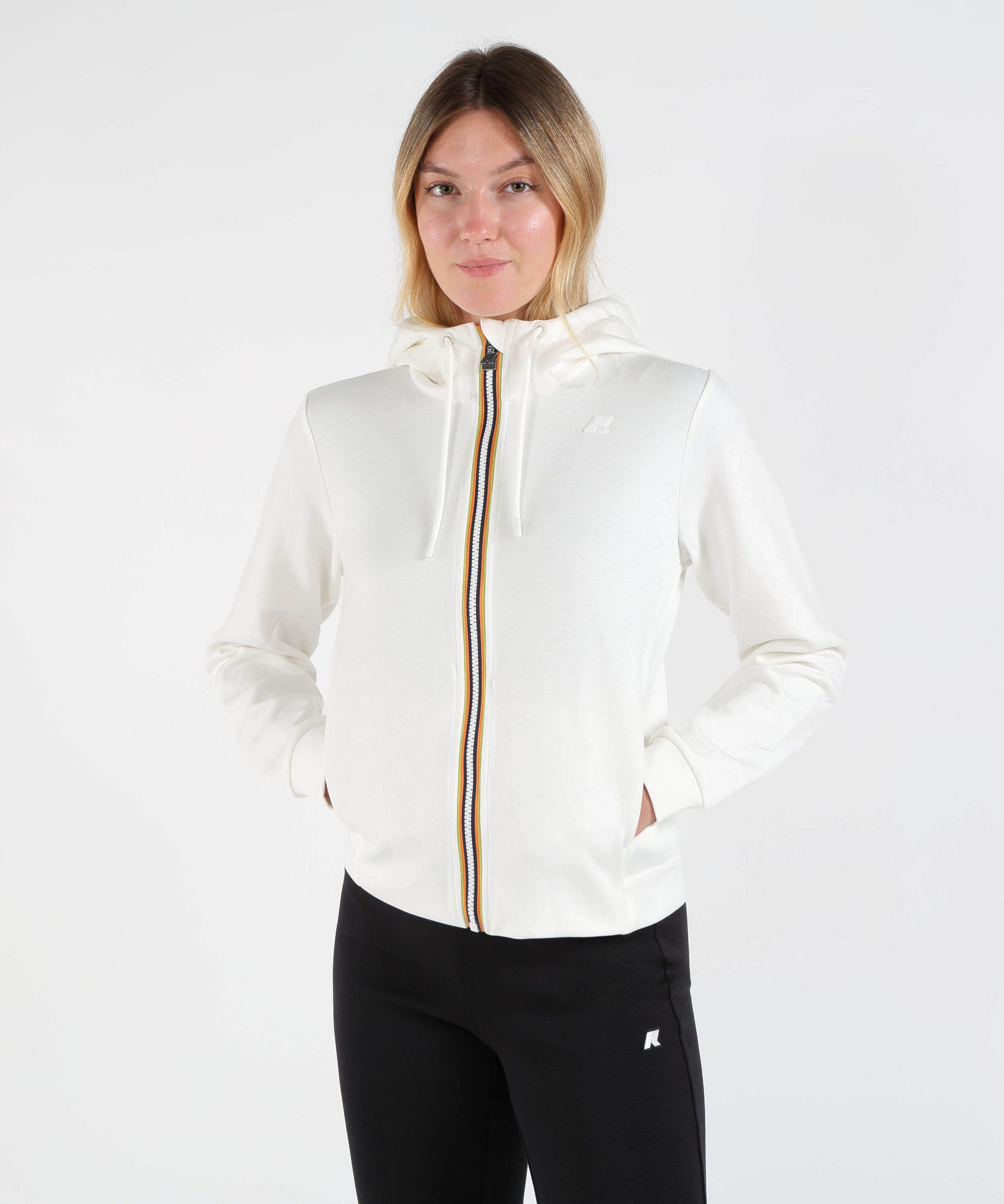Giacche K-WAY Giacca Reversibile con Cappuccio Bianco | K-WAY