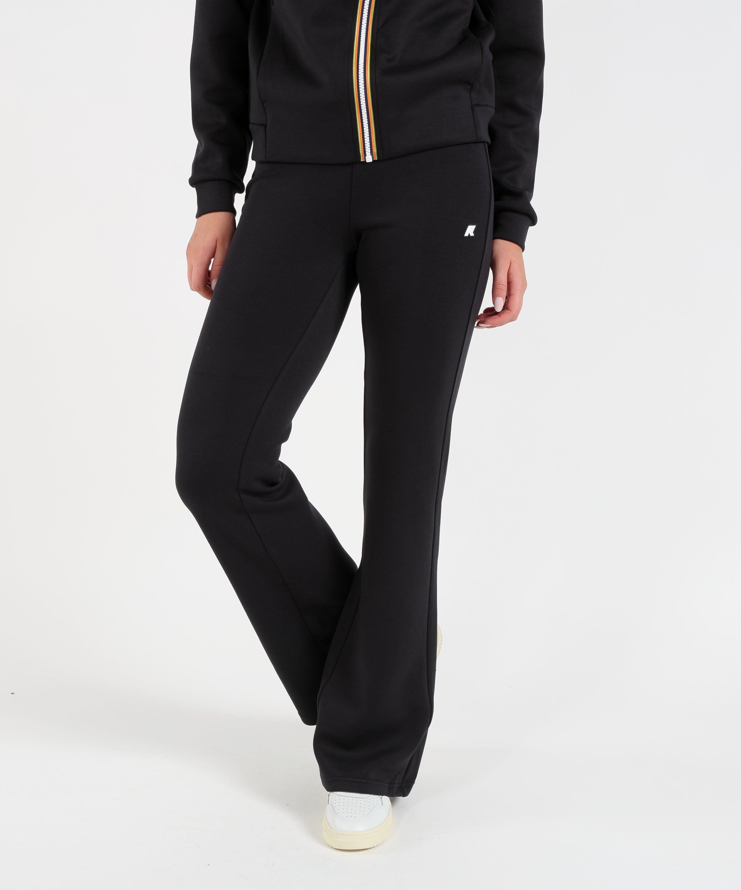 Pantaloni K-WAY Pantaloni Wide Leg in Felpa Nero | K-WAY