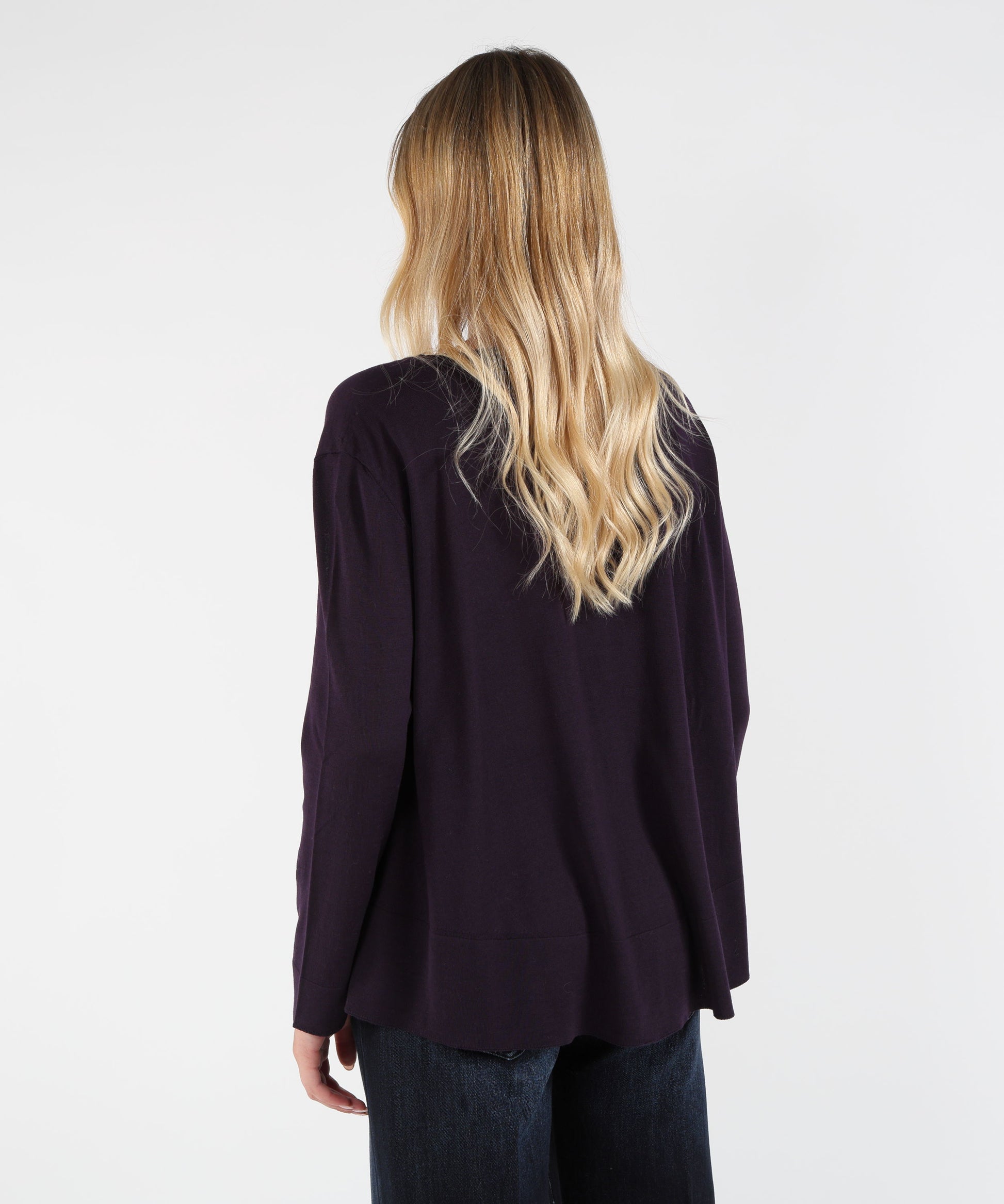 Maglie LIVIANA CONTI Maglia Nesti in pura lana vergine Viola | LIVIANA CONTI