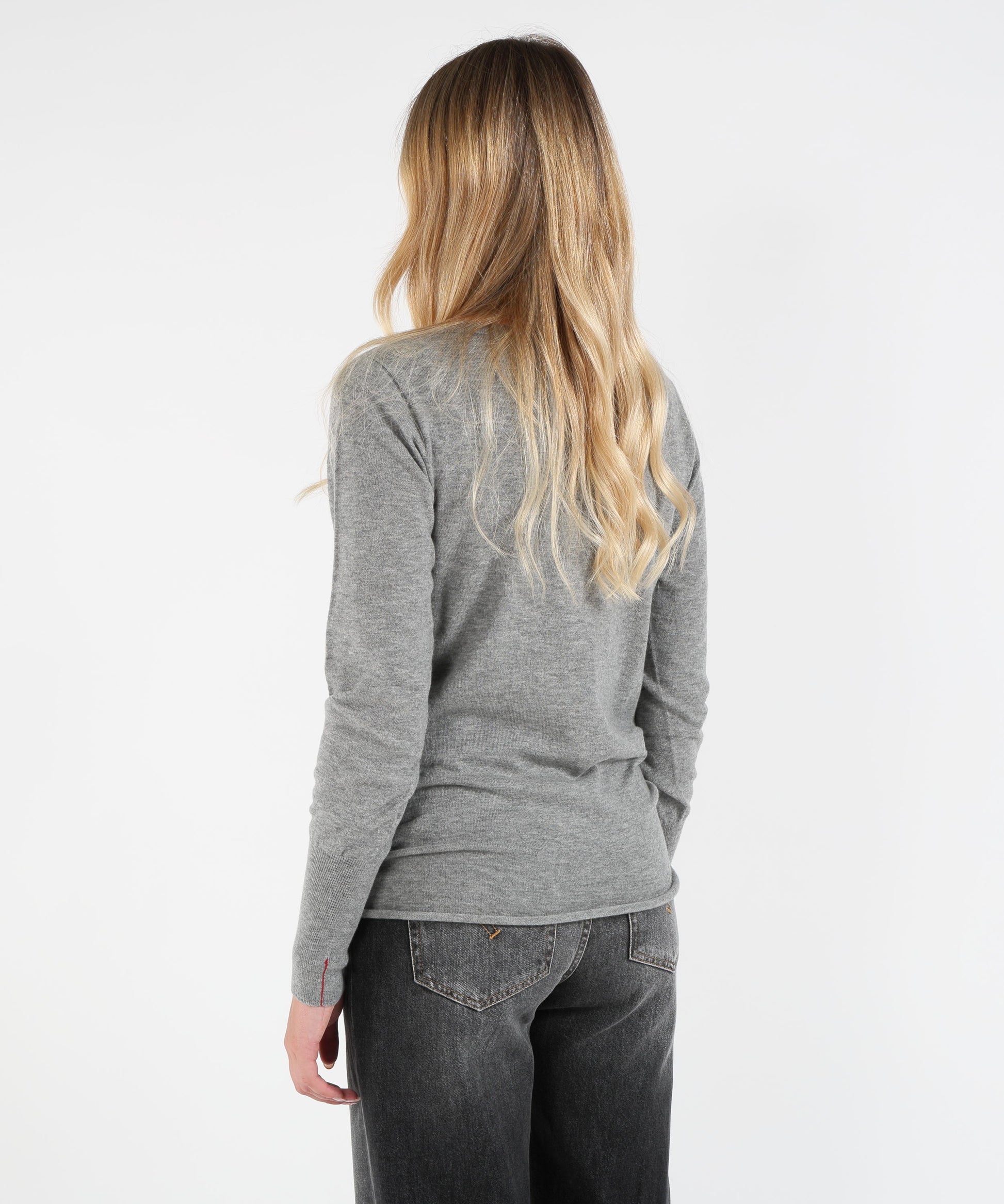 Maglie LIVIANA CONTI Maglia Zafira in pura lana vergine rasata Grigio | LIVIANA CONTI