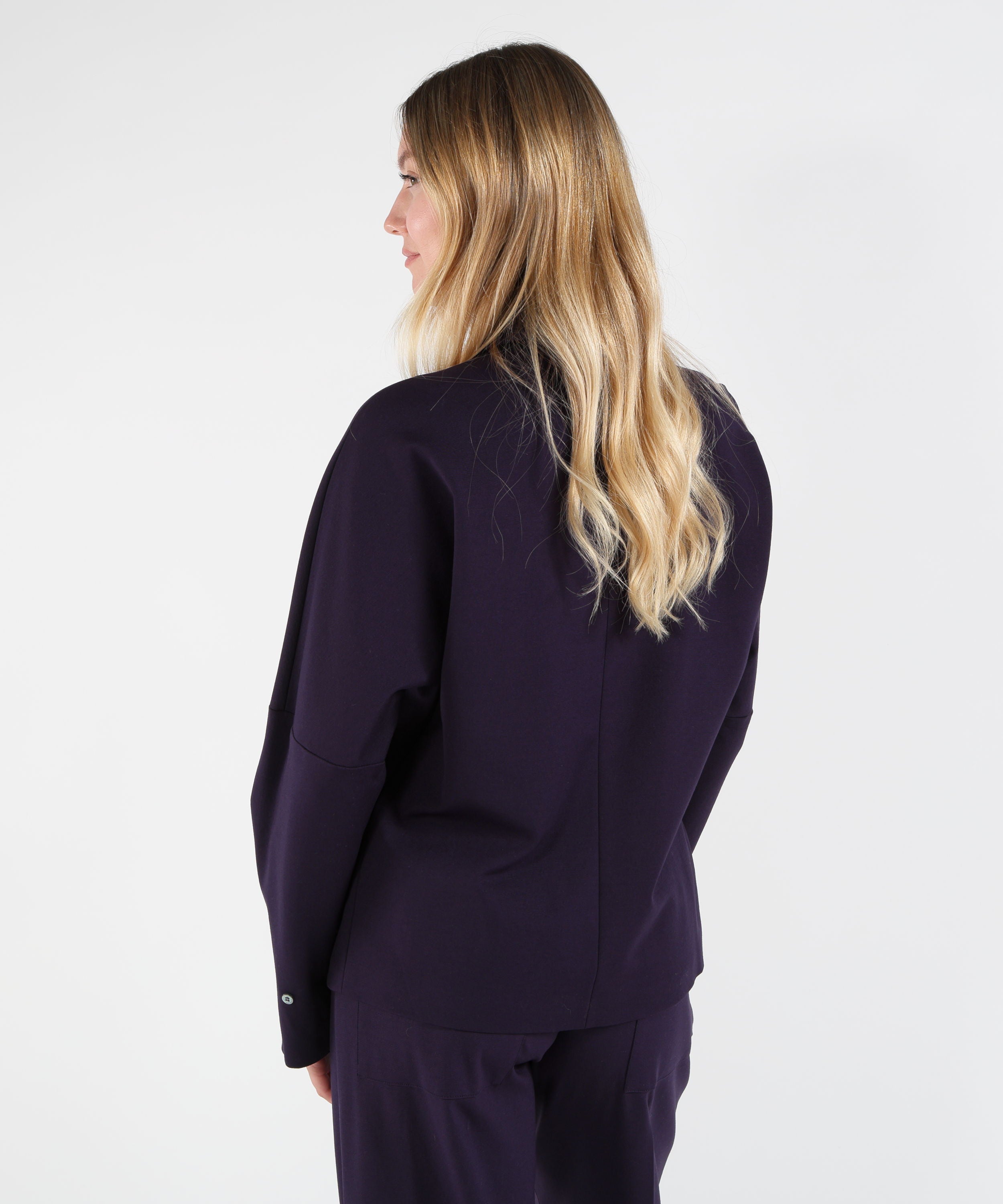 Bluse LIVIANA CONTI Maglia Blusa Miranda punto Milano modello polo Viola | LIVIANA CONTI
