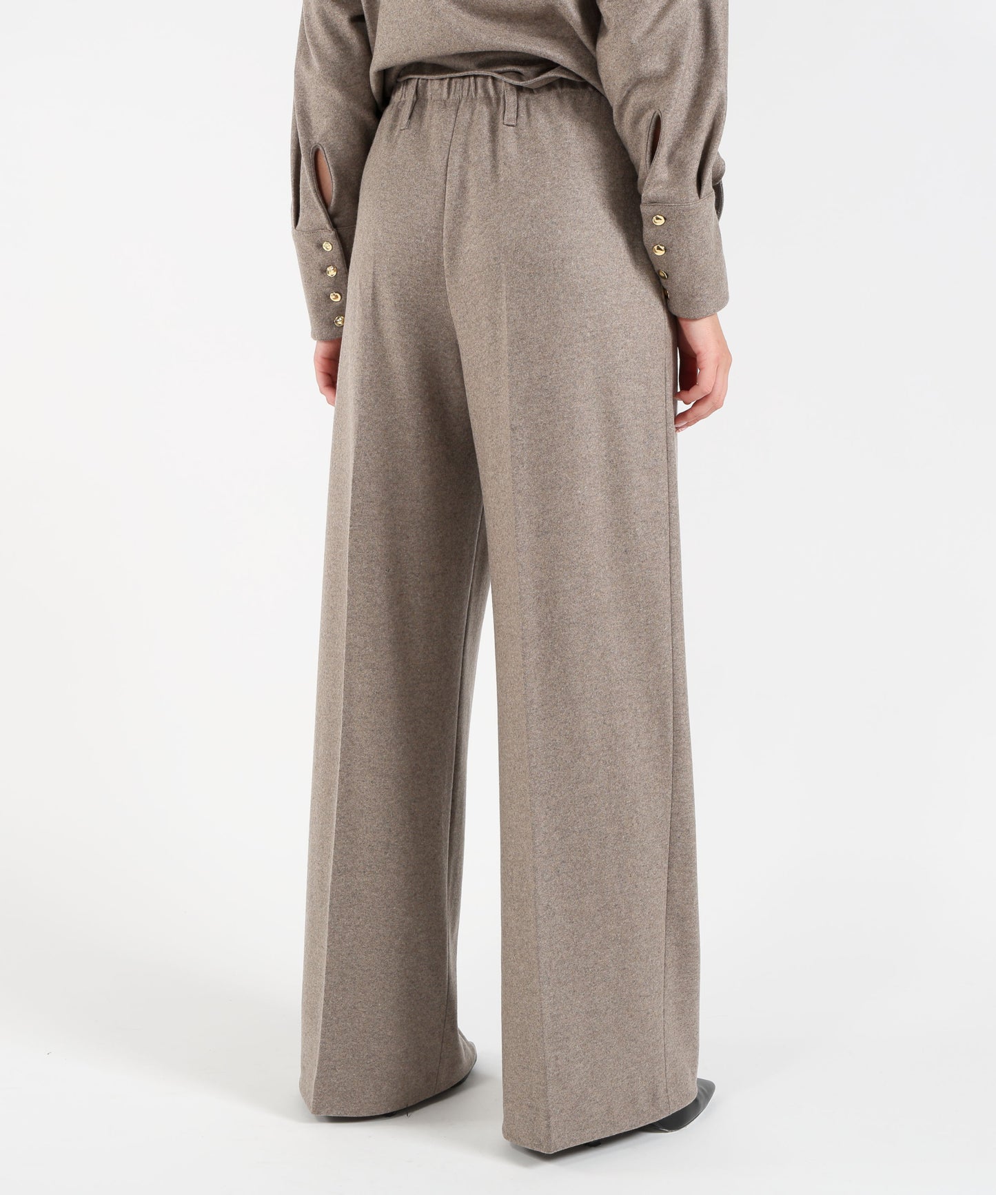 LIVIANA CONTI Pantaloni Wide Leg in Misto Cashmere