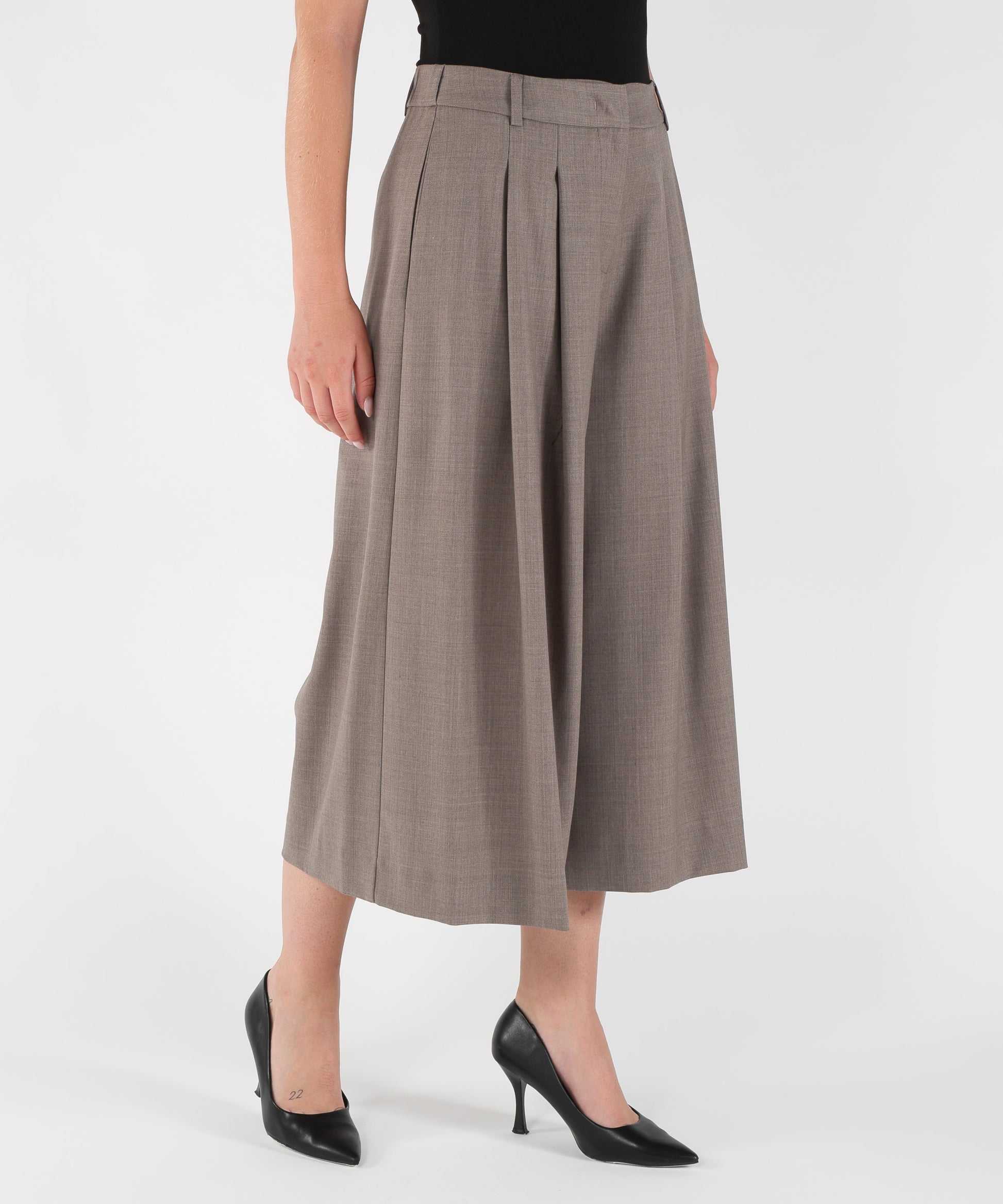 Pantaloni LIVIANA CONTI Pantaloni Adam bermuda lunghi con piences Marrone | LIVIANA CONTI