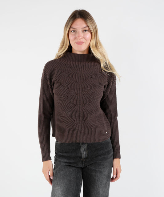 Maglie HERNO Maglione in Lana a Collo Alto Marrone | HERNO