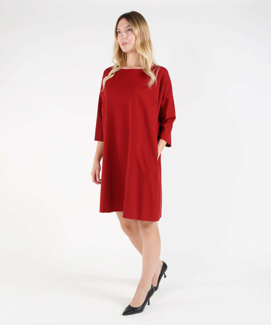 Abiti LIVIANA CONTI Abito Midi con Maniche 3/4 Rosso | LIVIANA CONTI